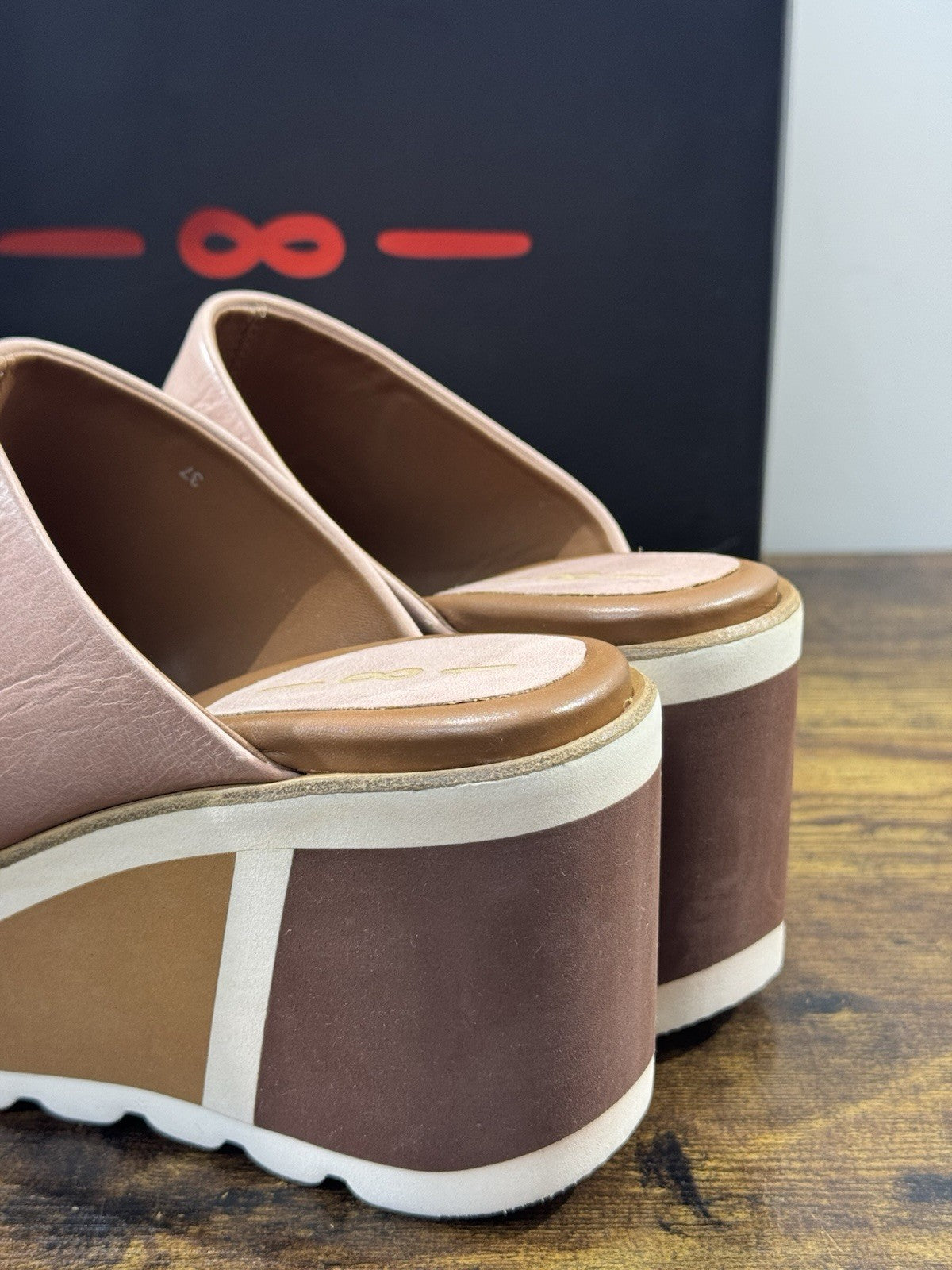 181 Alberto Gozzi Sandalo Zeppa Pelle Nude Casual Donna 38