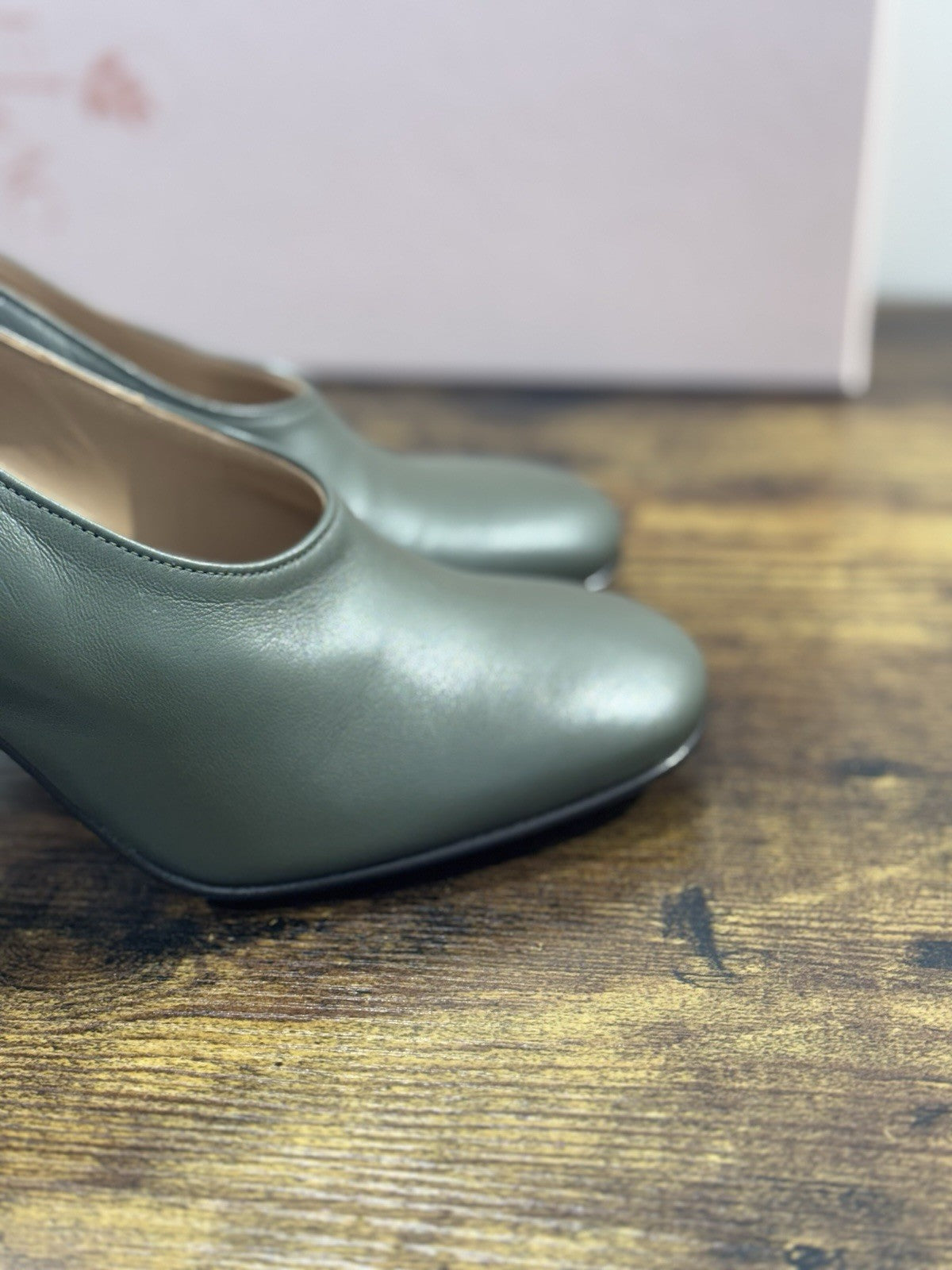 Relac Décolleté Donna Pelle Verdone  Luxury Woman Shoe Made In Italy 40