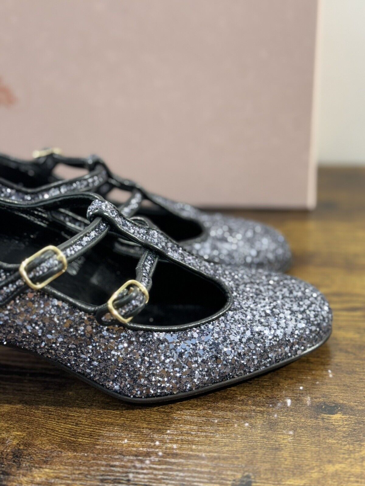 Relac Scarpa Donna Maryjane Glitter  Luxury Handmade Shoes Relac 39