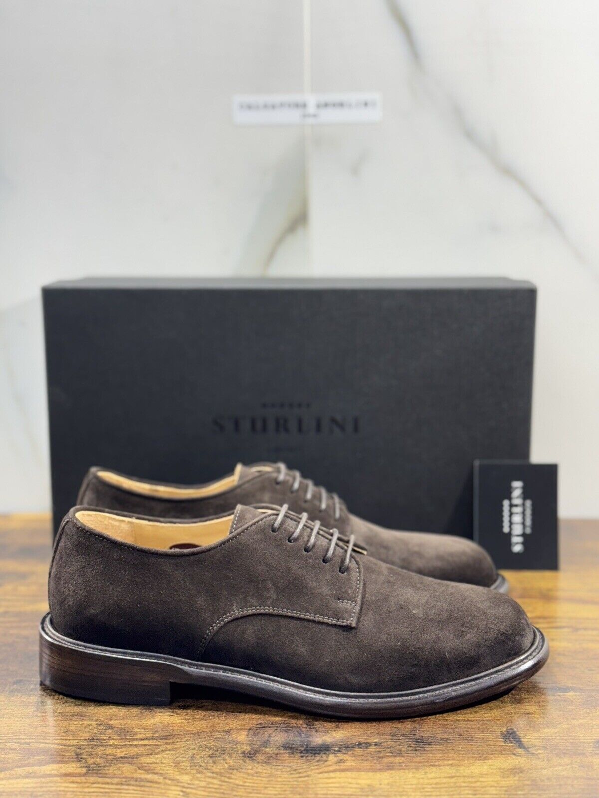 Sturlini Firenze Derby   Uomo Pelle Suede Tdm  Luxury Craftmanship Men 40