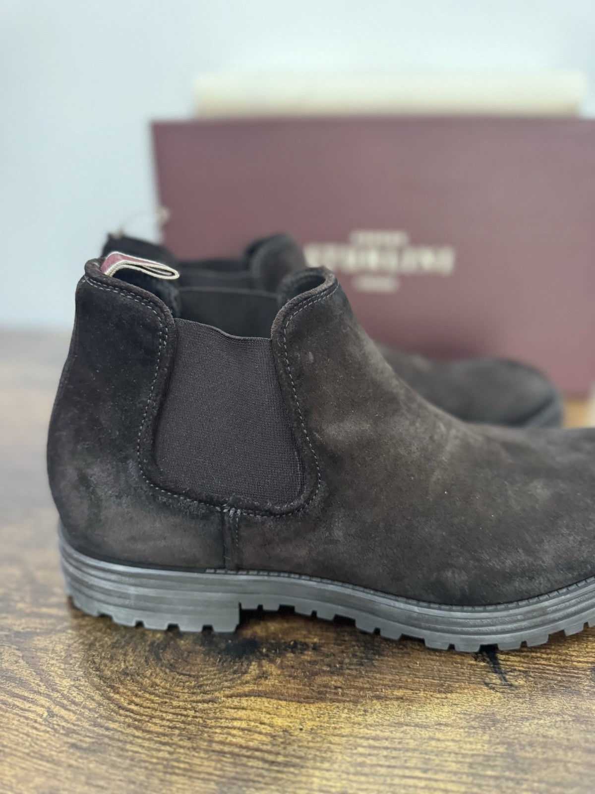 Sturlini Chelsea Boot Suede Marrone Casual Ultra Flex Uomo 44