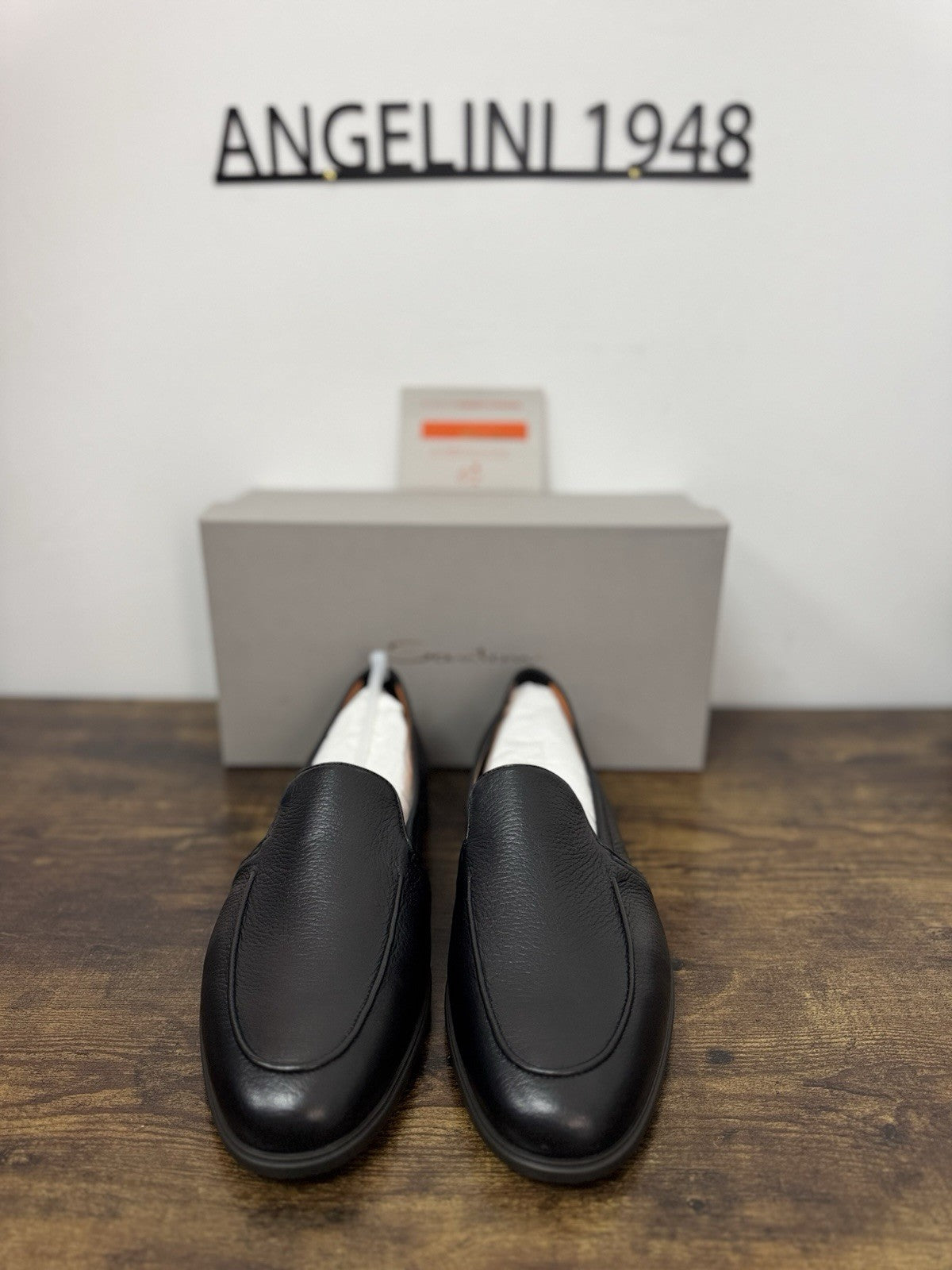 Santoni Mocassino Summer Walk Pelle Cervo Nero  Casual Santoni Uomo 46