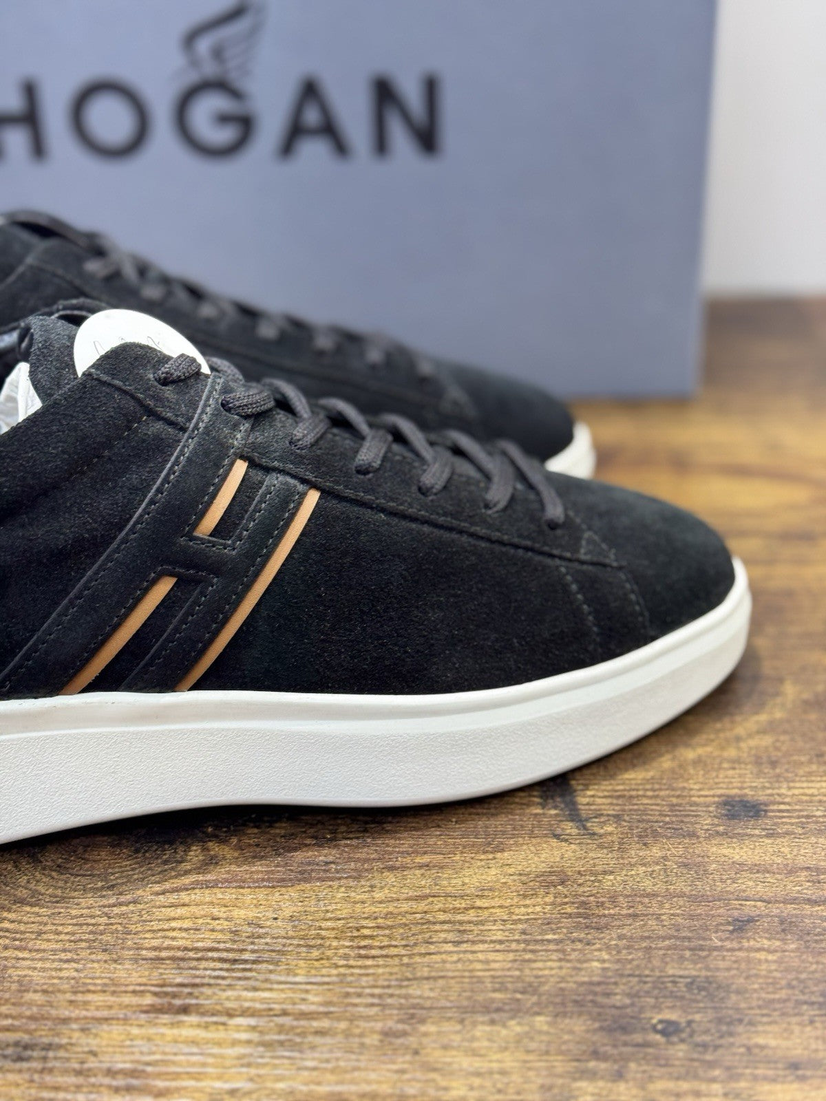 Hogan H 580 Sneaker Suede Nero Casual Hogan Uomo 41