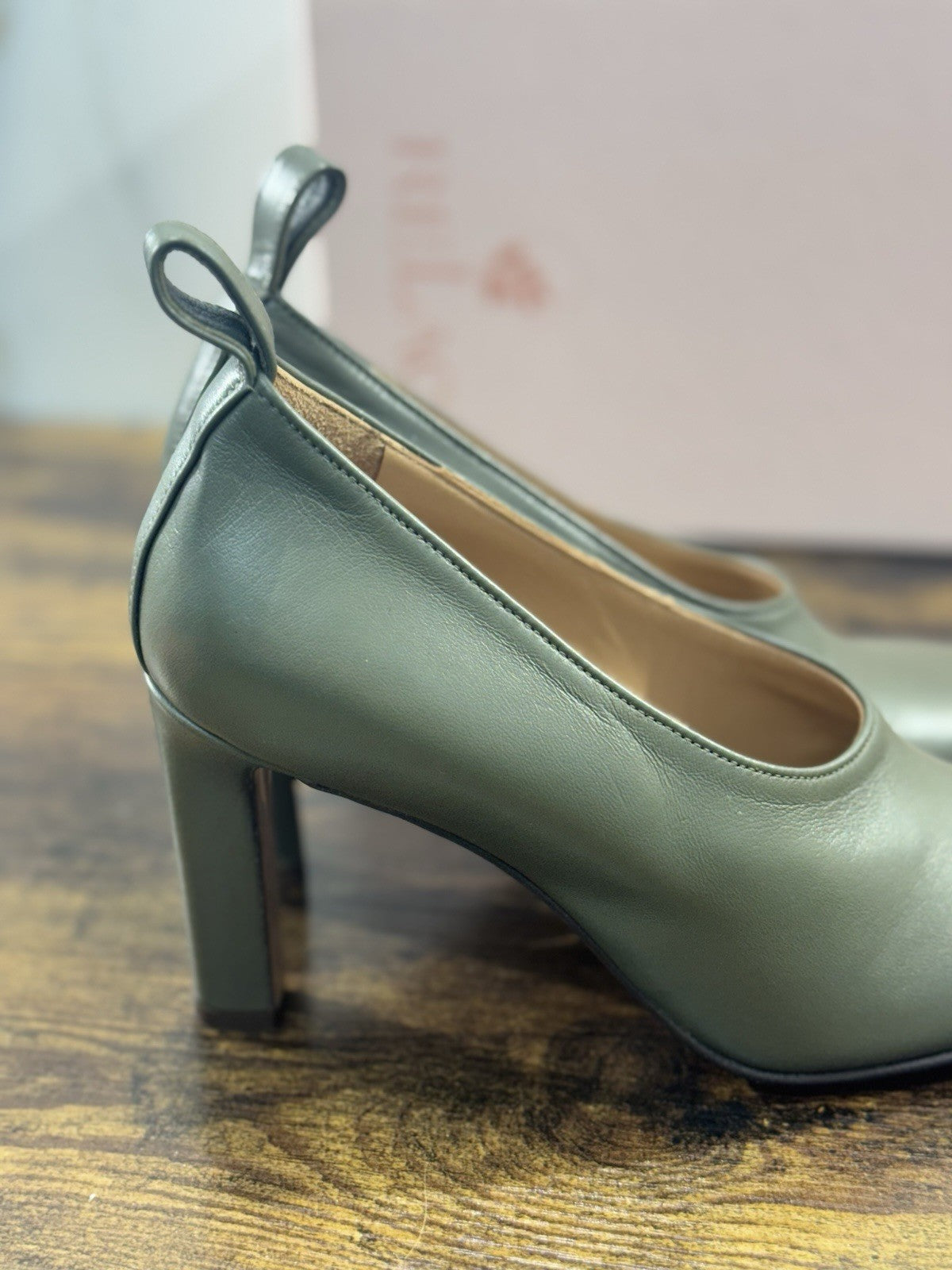 Relac Décolleté Donna Pelle Verdone  Luxury Woman Shoe Made In Italy 40