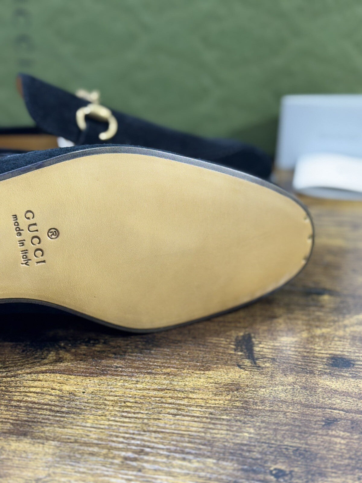MOCASSINO GUCCI JORDAAN UOMO Suede Nero Icon Men Gucci Loafer 39.5