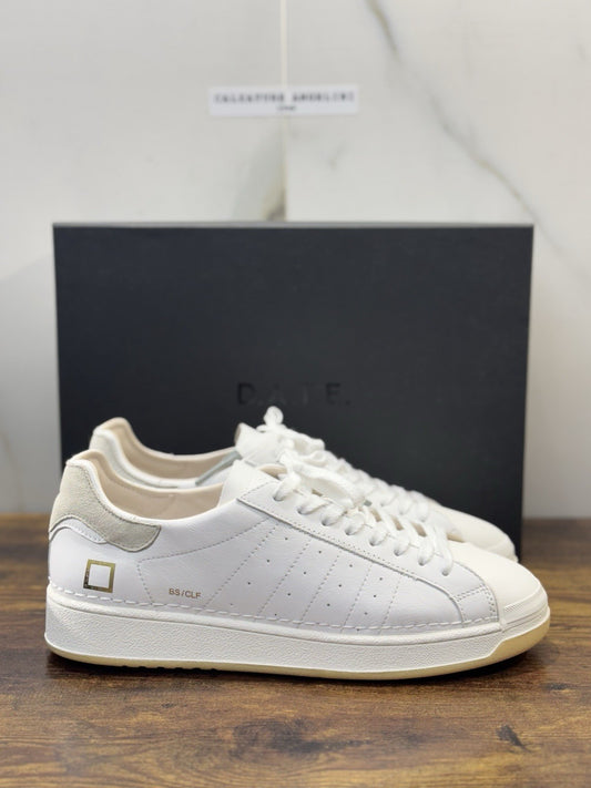 D.A.T.E Kdue BASe Sneaker Pelle Bianco  Casual Uomo 43