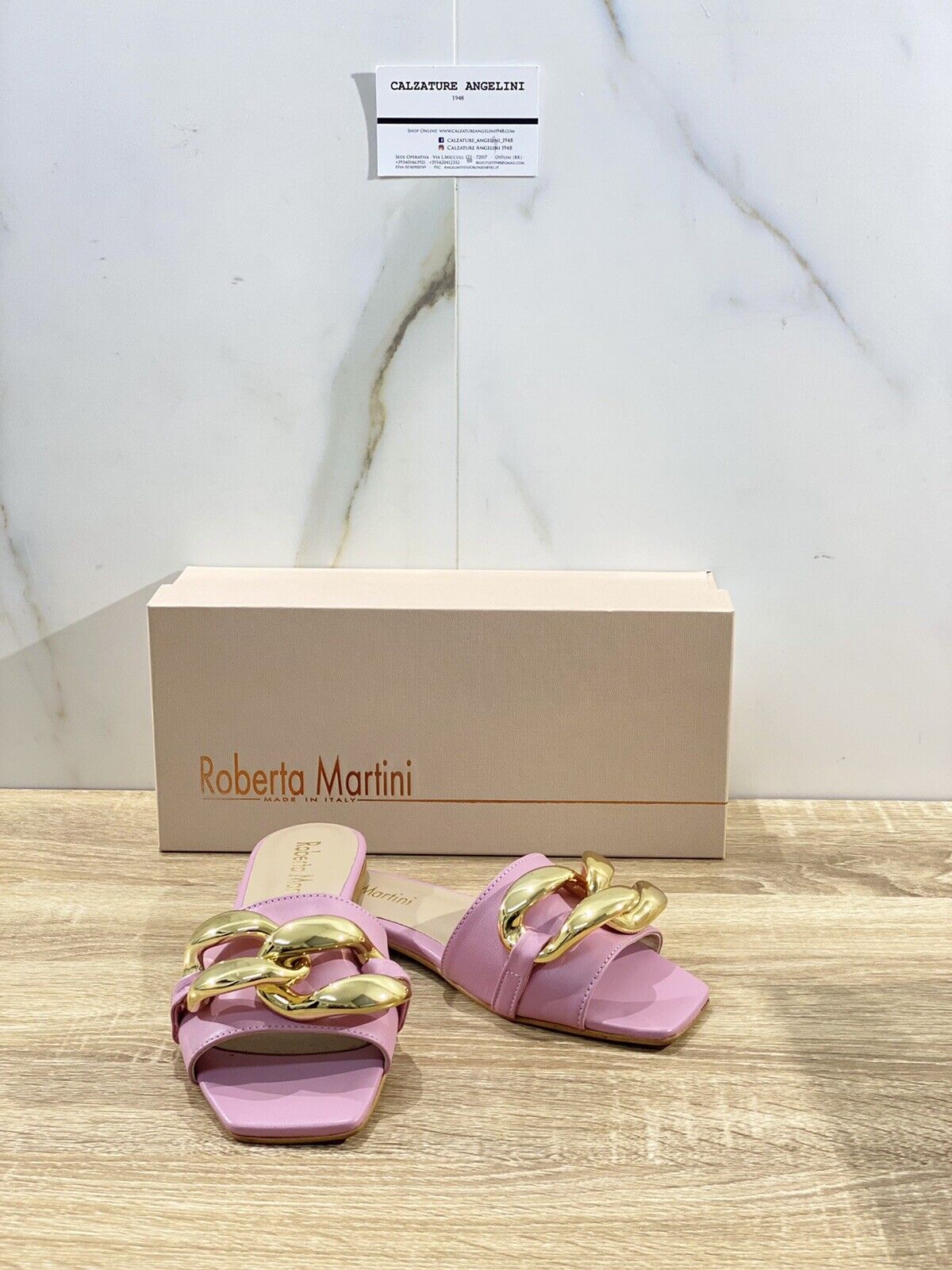 Roberta Martini Sandalo Donna Modello Katrine In Pelle Rosa Made In Italy 38