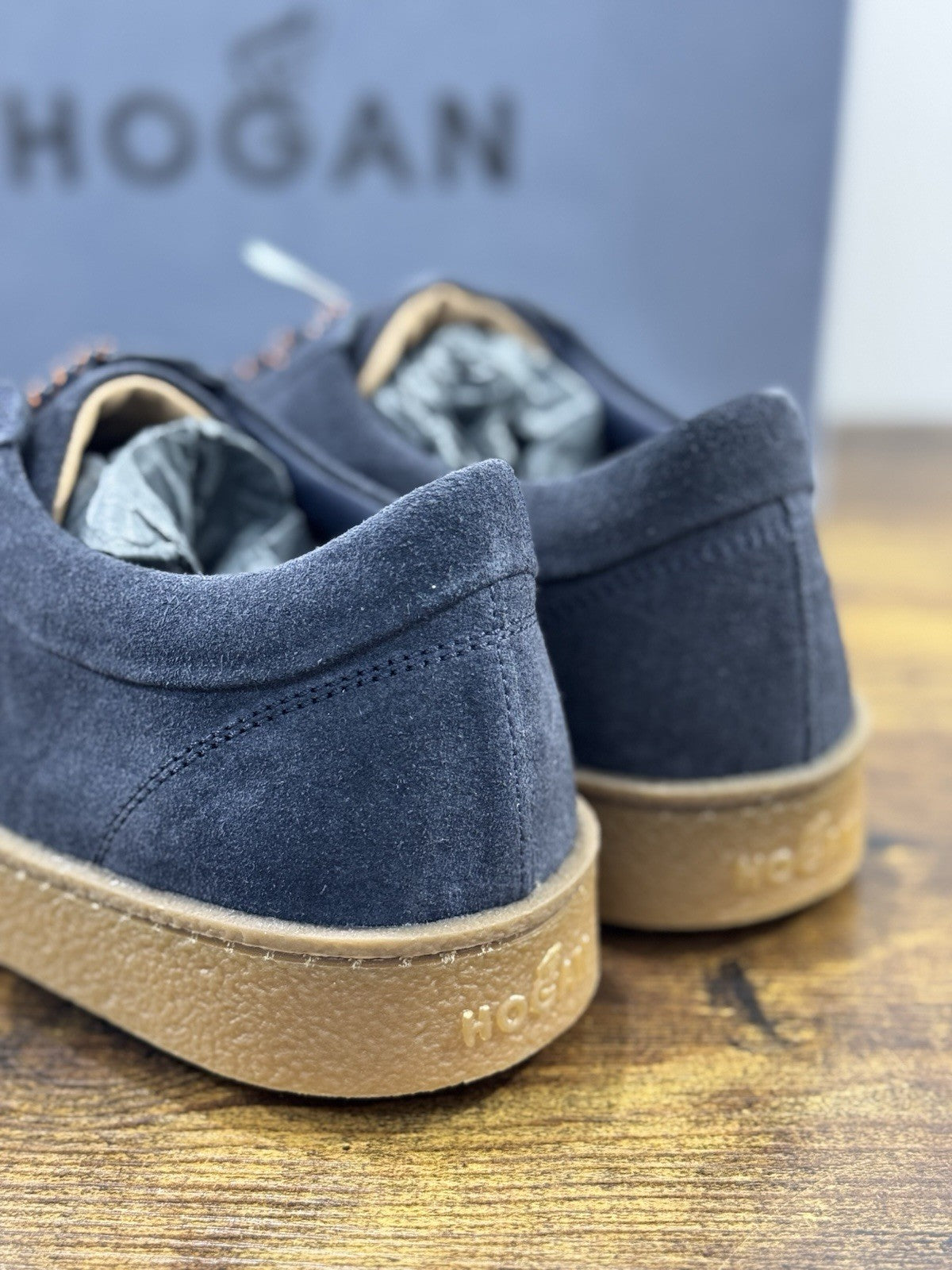 Hogan H476  Sneaker  Pelle Suede  Blu Casual Hogan   Uomo 40.5