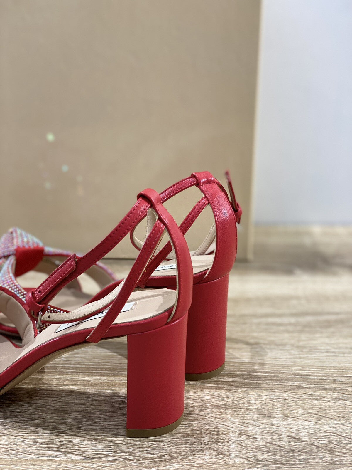 Ninalilou Sandalo donna pelle Fuoco   luxury sandal Swarovski ninalilou 40