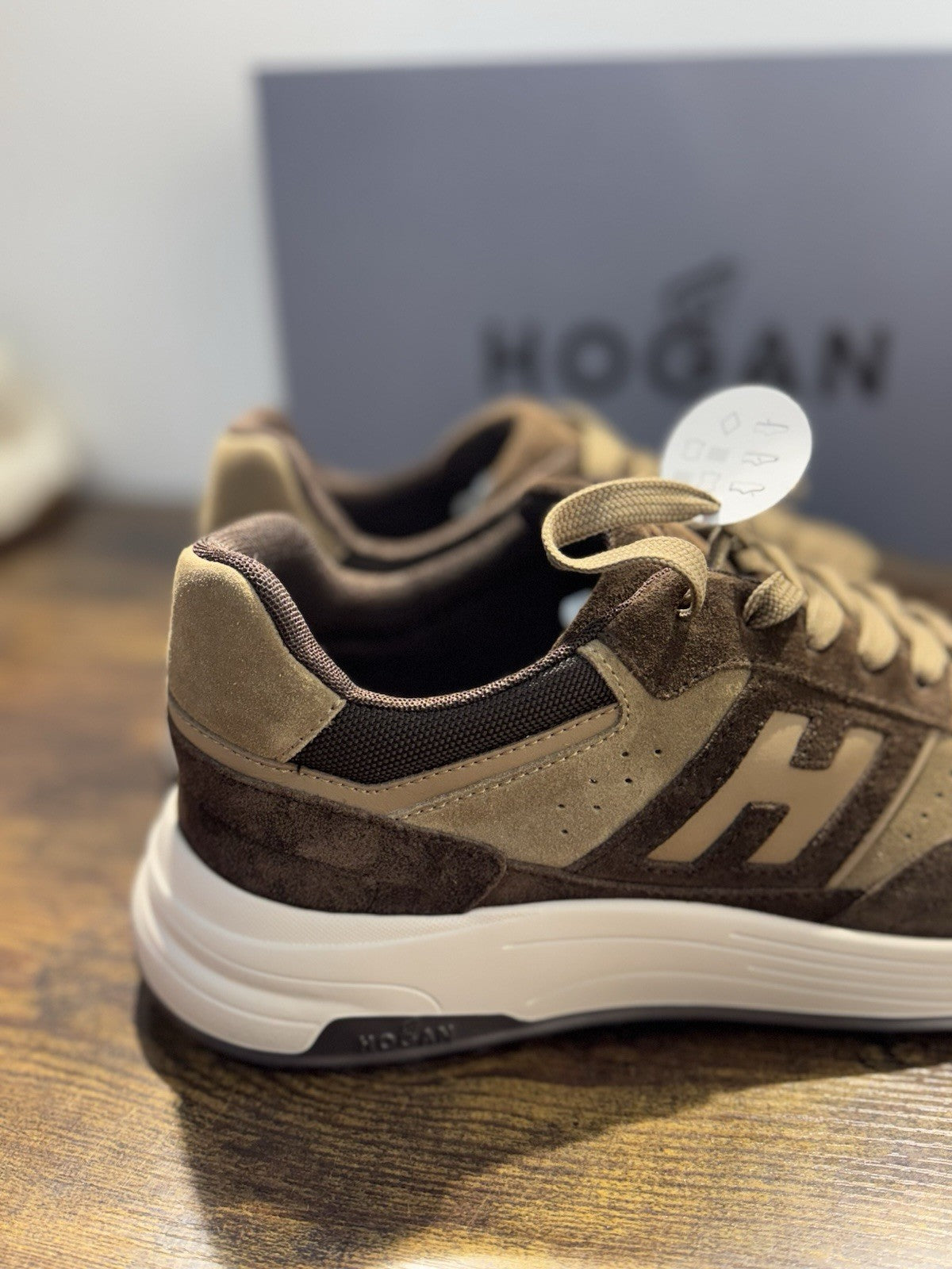 Hogan Hyperlight Sneaker Suede Brown Memory Foam Causal Hogan Uomo 41