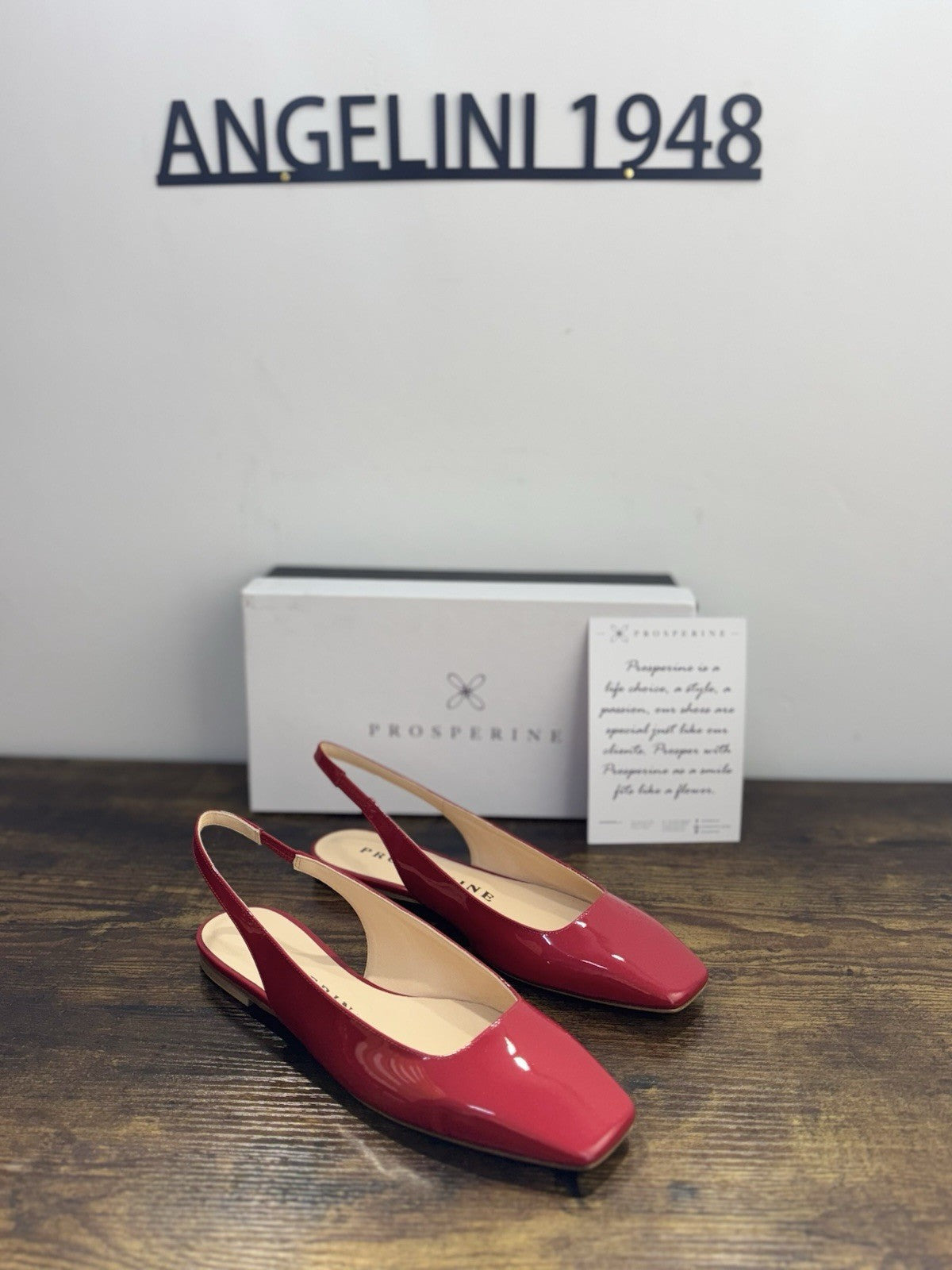 Prosperine Ballerina Sling Back Vernice Rossa Casual Donna 37.5