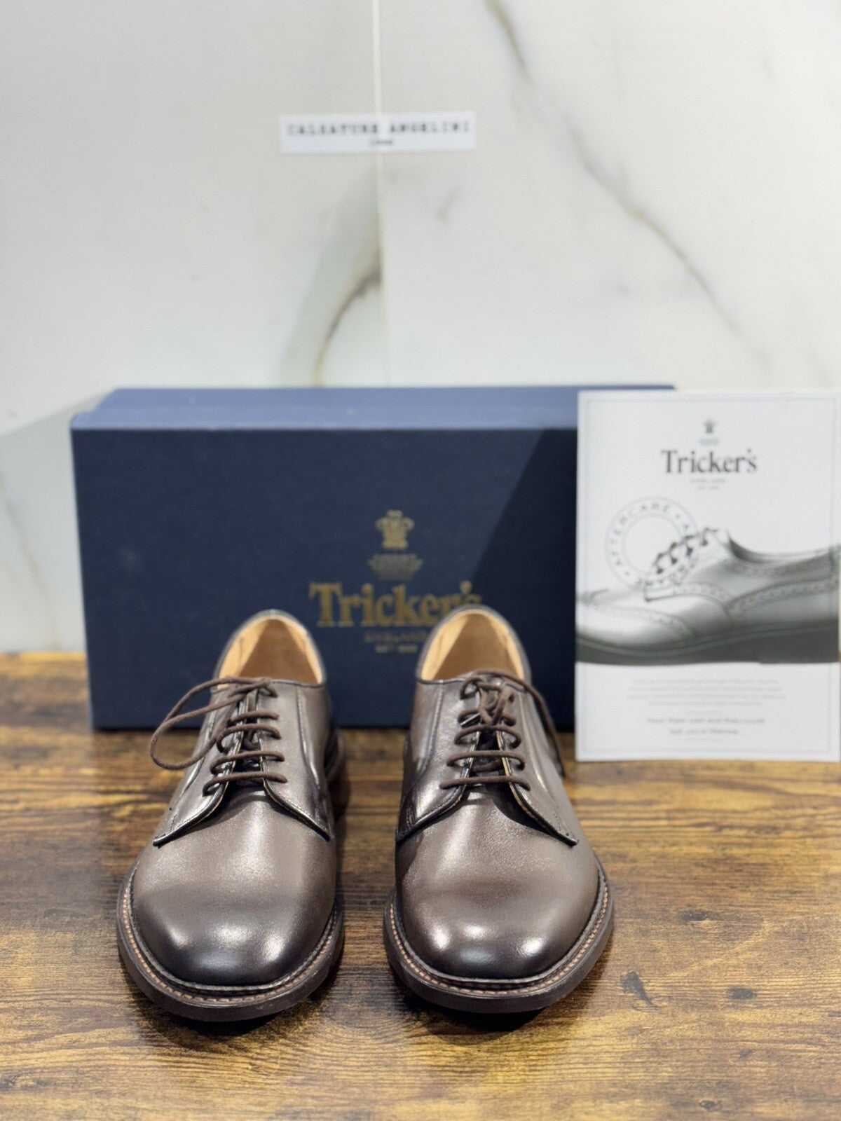 Tricker’s Scarpa Uomo Robert  Derby In Pelle Espresso   3616/ 49 Numero 40