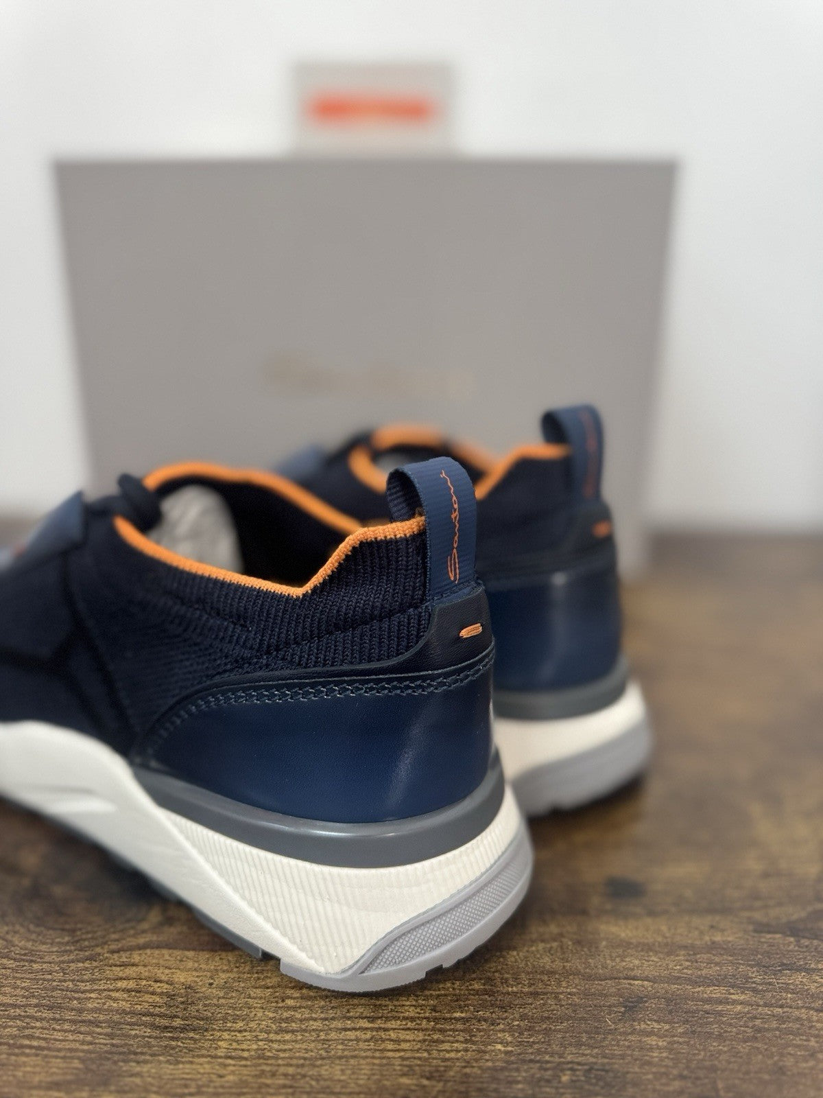 Santoni Innova Sneaker Pelle E Tessuto    Casual Luxury Santoni Scarpa Uomo 41