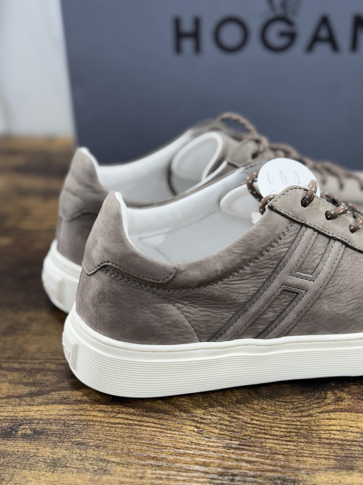 Hogan H365 Sneaker Pelle Grey Nabuk  Casual Hogan Uomo 40