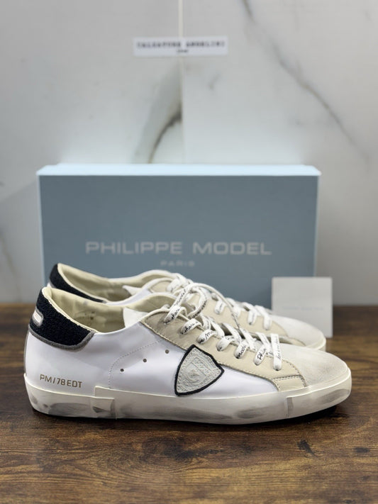 Philippe Model  Paris L u Pelle Nera Bianca Casual Uomo 44