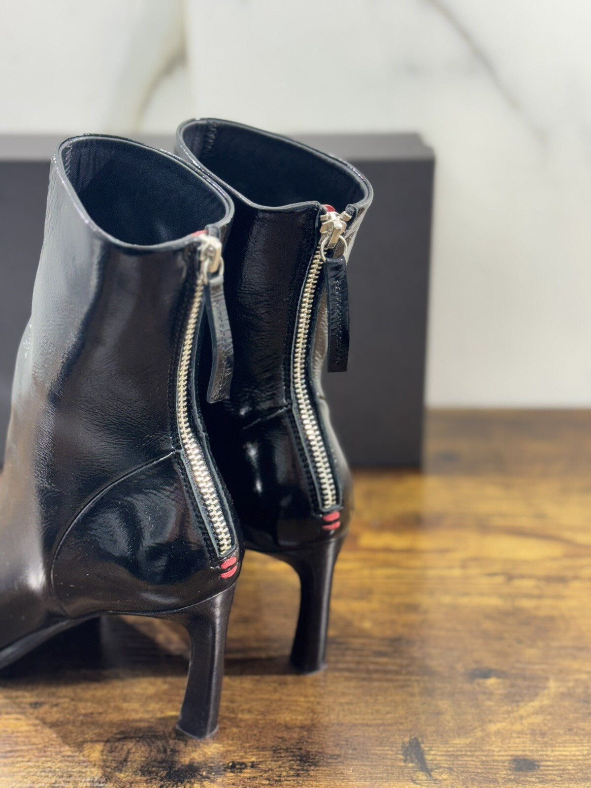 HALMANERA Boot  Donna Rama Pelle Nero   Con Tacco Casual Handmade Boot 38