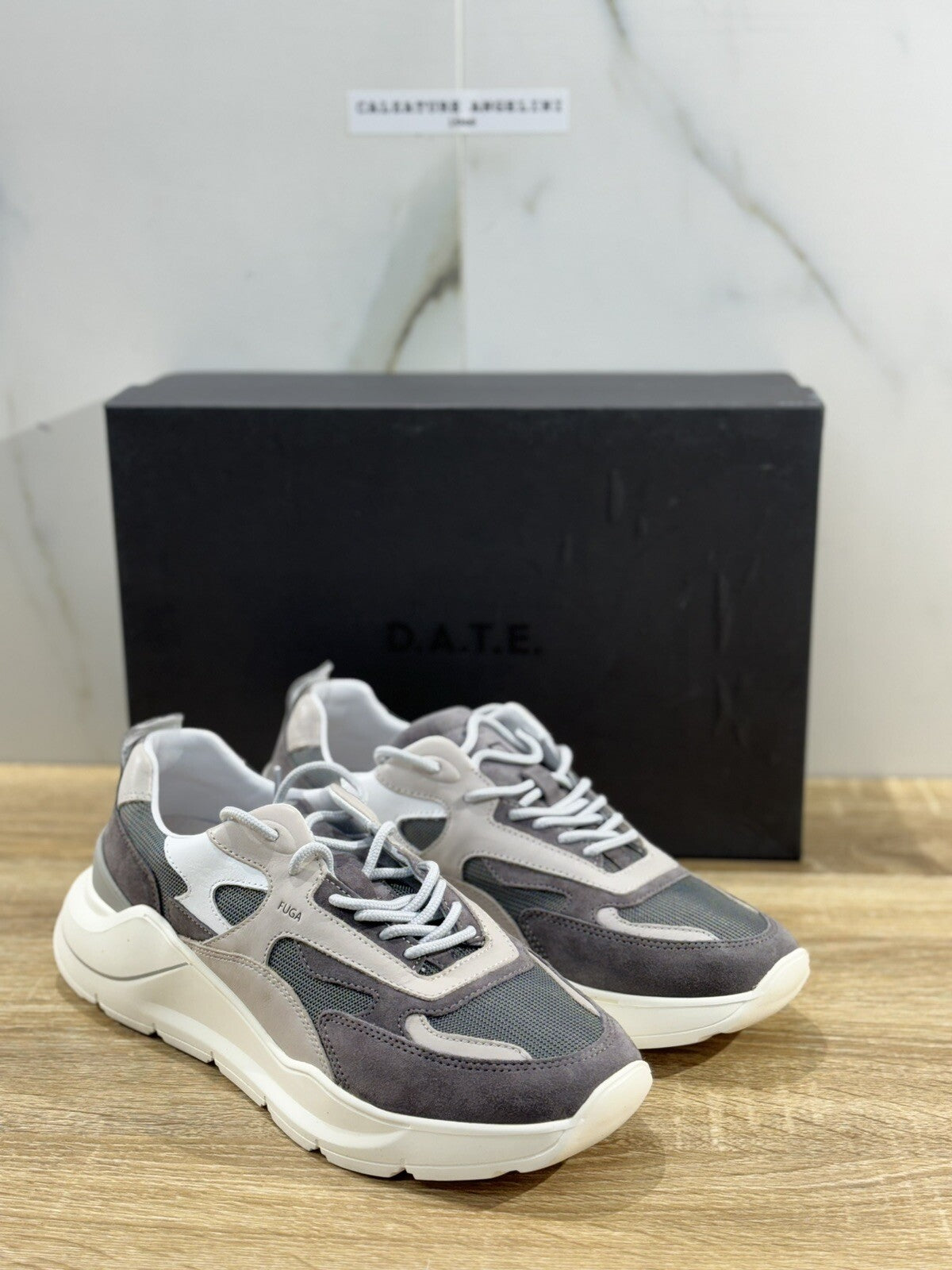 D.A.T.E Fuga Dragon Gray  Uomo  sneaker Suede   Casual Shoes 41