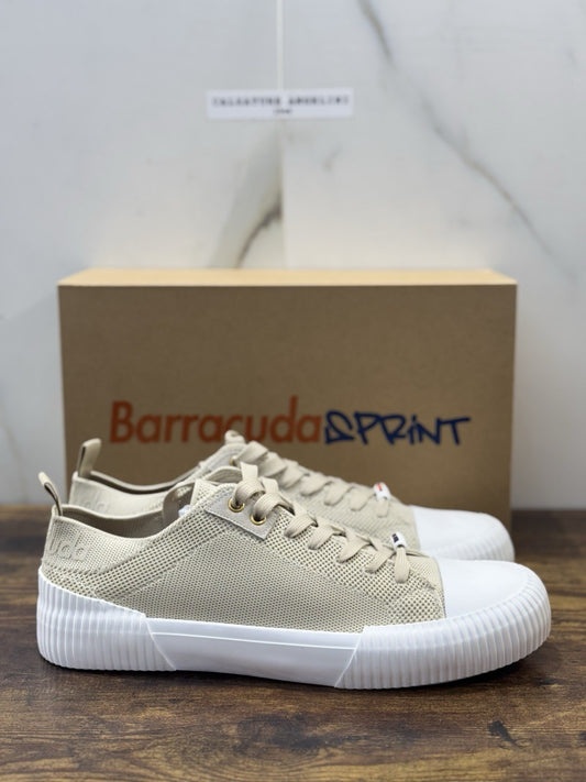 Barracuda Sneaker Sprint In Tela Beige  Casual Uomo 44