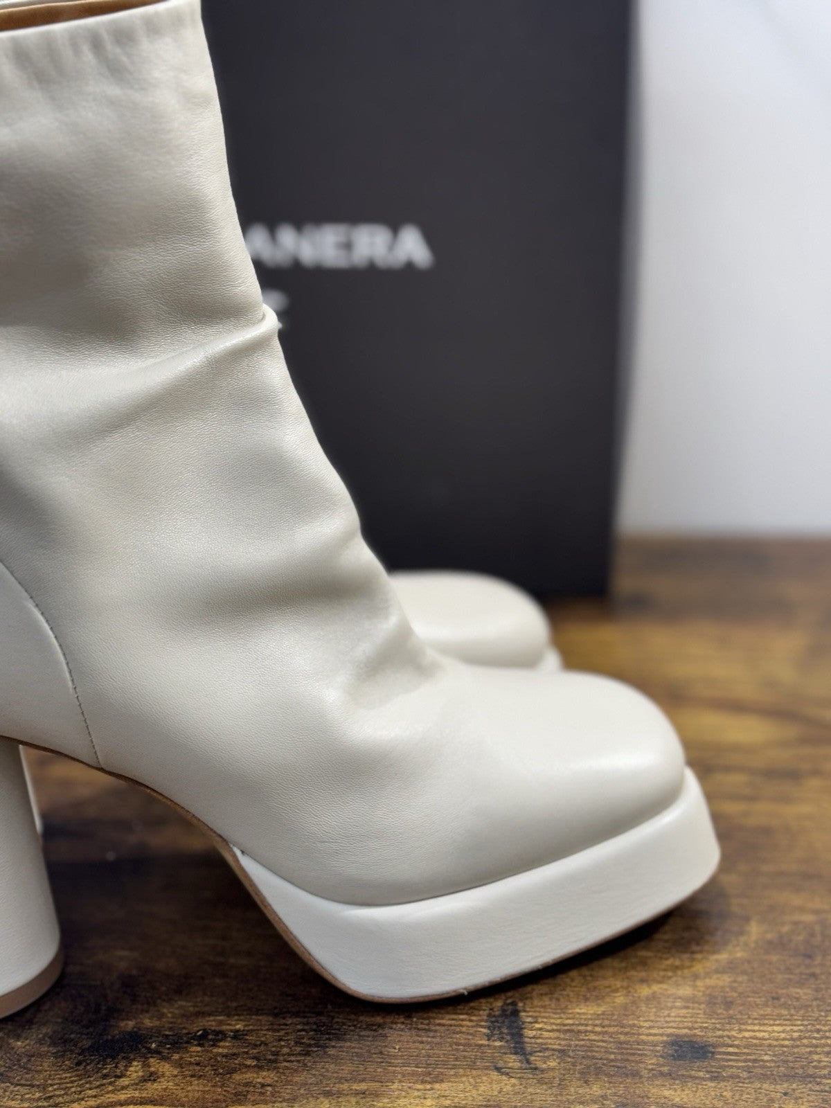 HALMANERA Stivaletto Donna Lara   Pelle Osso  Con Tacco Casual Handmade Boot 41
