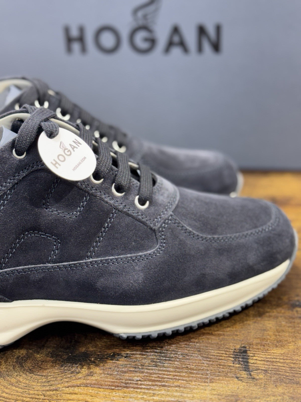 hogan interactive Sneaker Pelle Suede Blu  Uomo 42.5