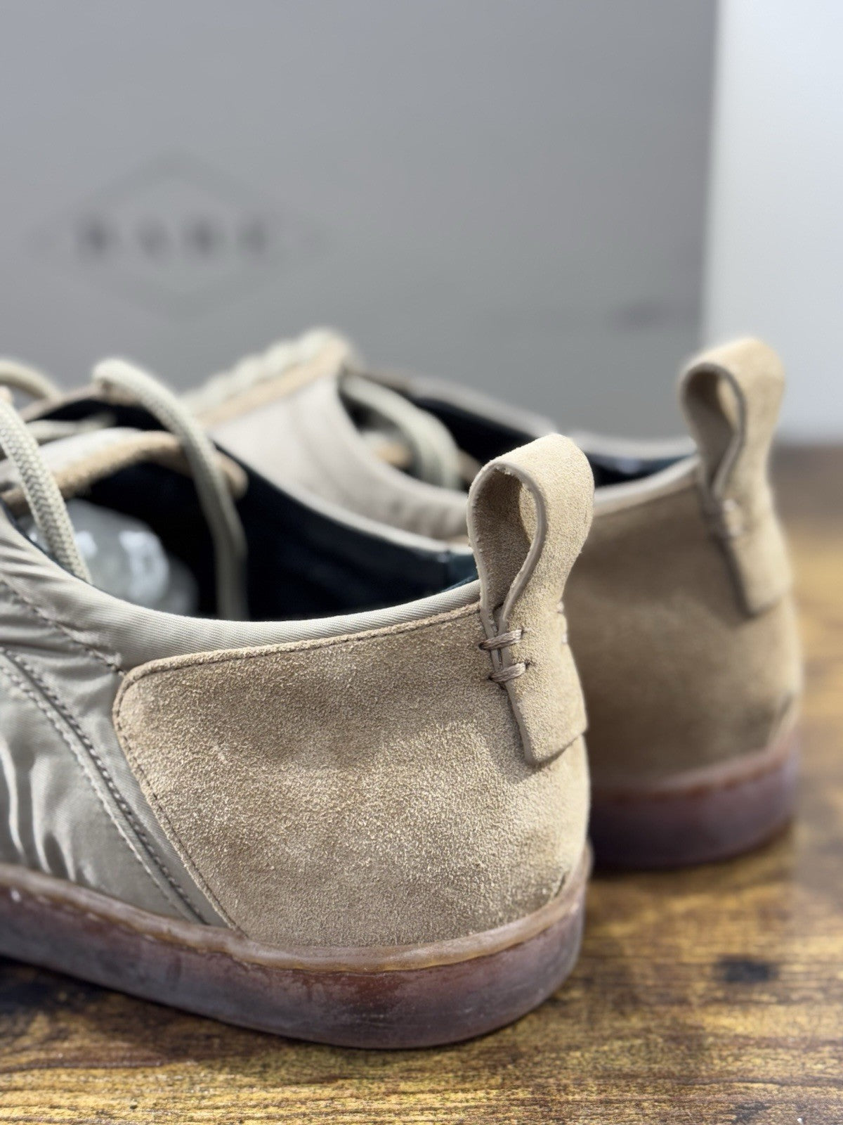 Rare Sneaker Uomo Suede Beige Fondo Ultra Flexible Top Quality 41