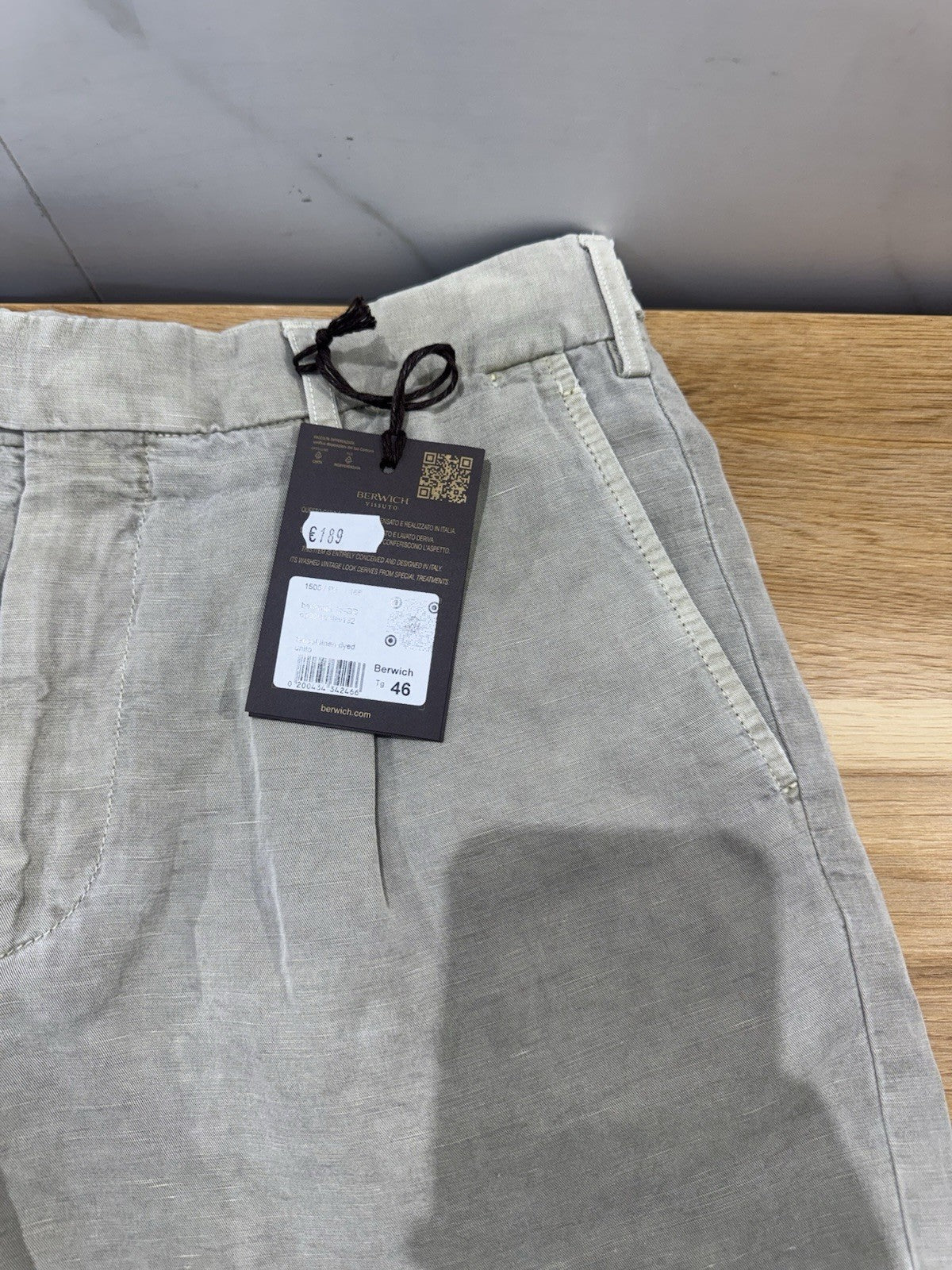 Berwich Bermuda Linen Dyed   Beige  Casual Uomo 44