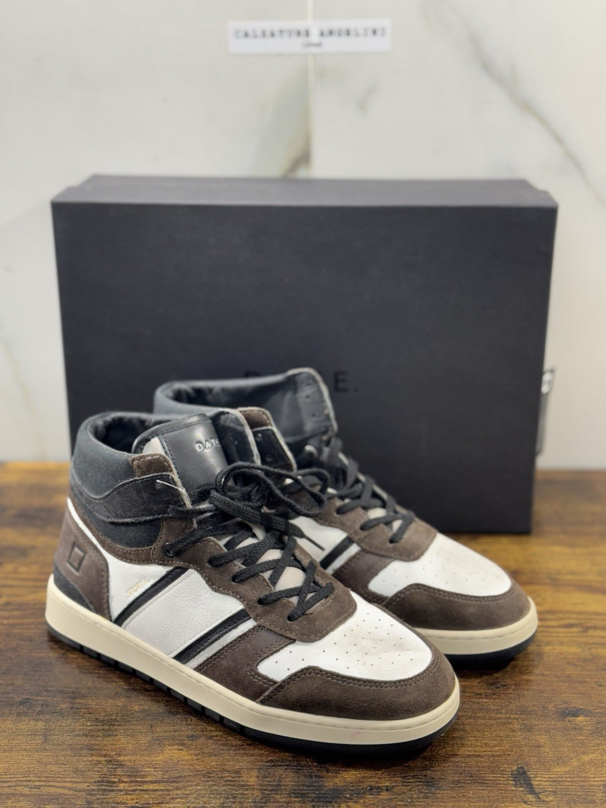 D.A.T.E Sport High Vintage   sneaker Pelle T Moro  Casual Shoes Uomo 40