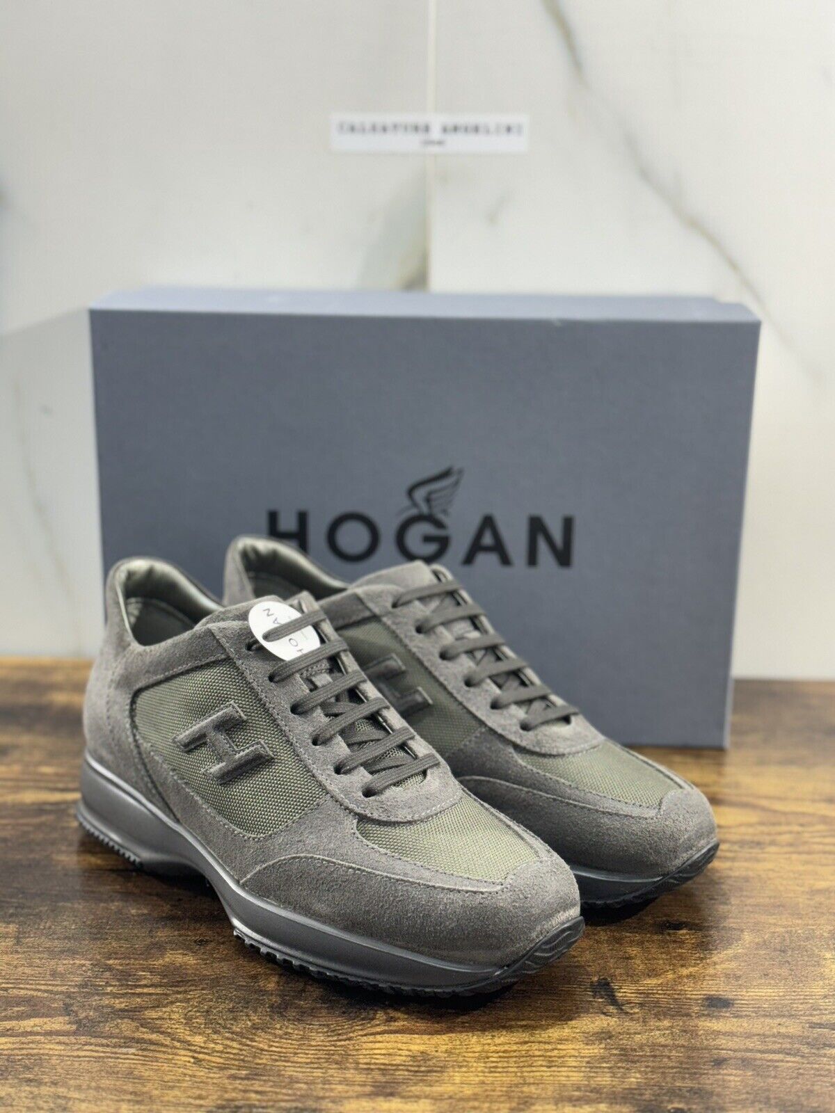 Hogan Interactive uomo suede Grey  luxury casual hogan shoes 42