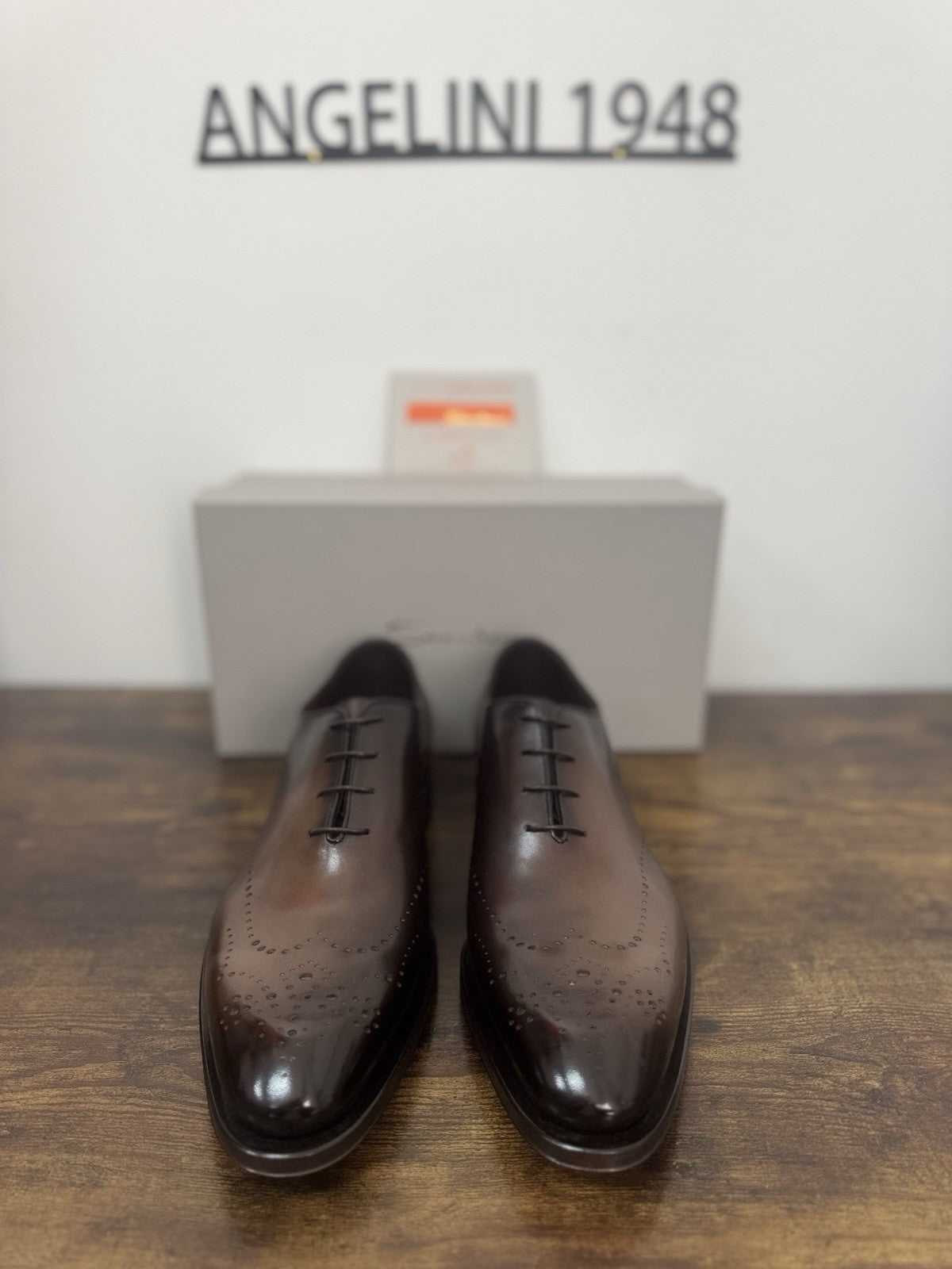 Santoni Stringata 4 Fori Goodyear Pelle Dark Brown Luxury Casual Santoni 45