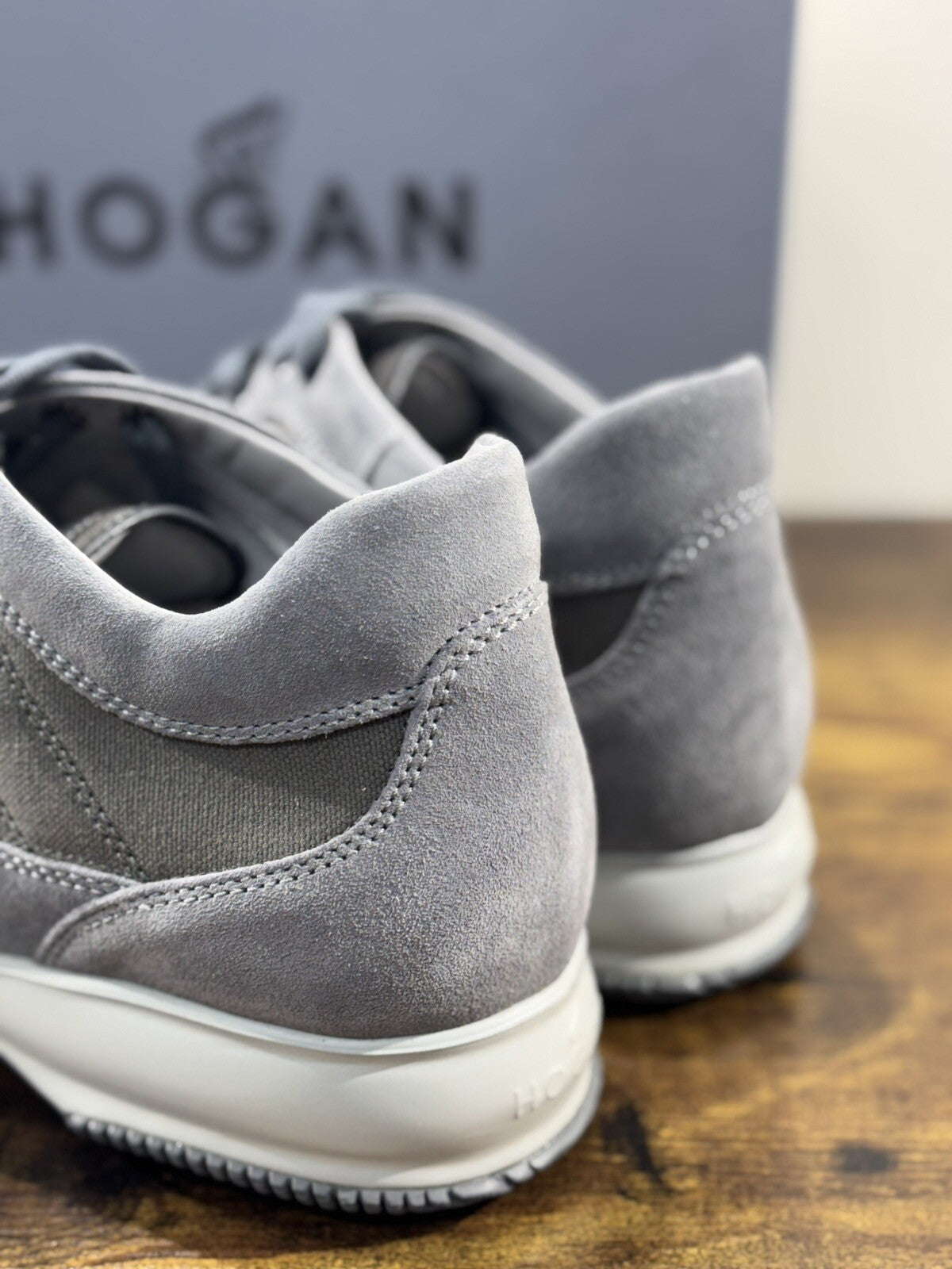 Hogan Interactive  Uomo Suede Catrame  Luxury Hogan Men 42.5