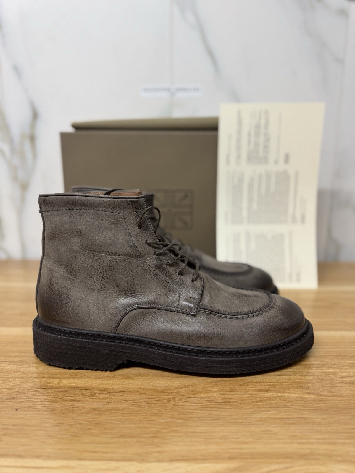 Pantanetti Scarpa Stivaletto Pelle Fango Casual  Boot Handmade Uomo 42