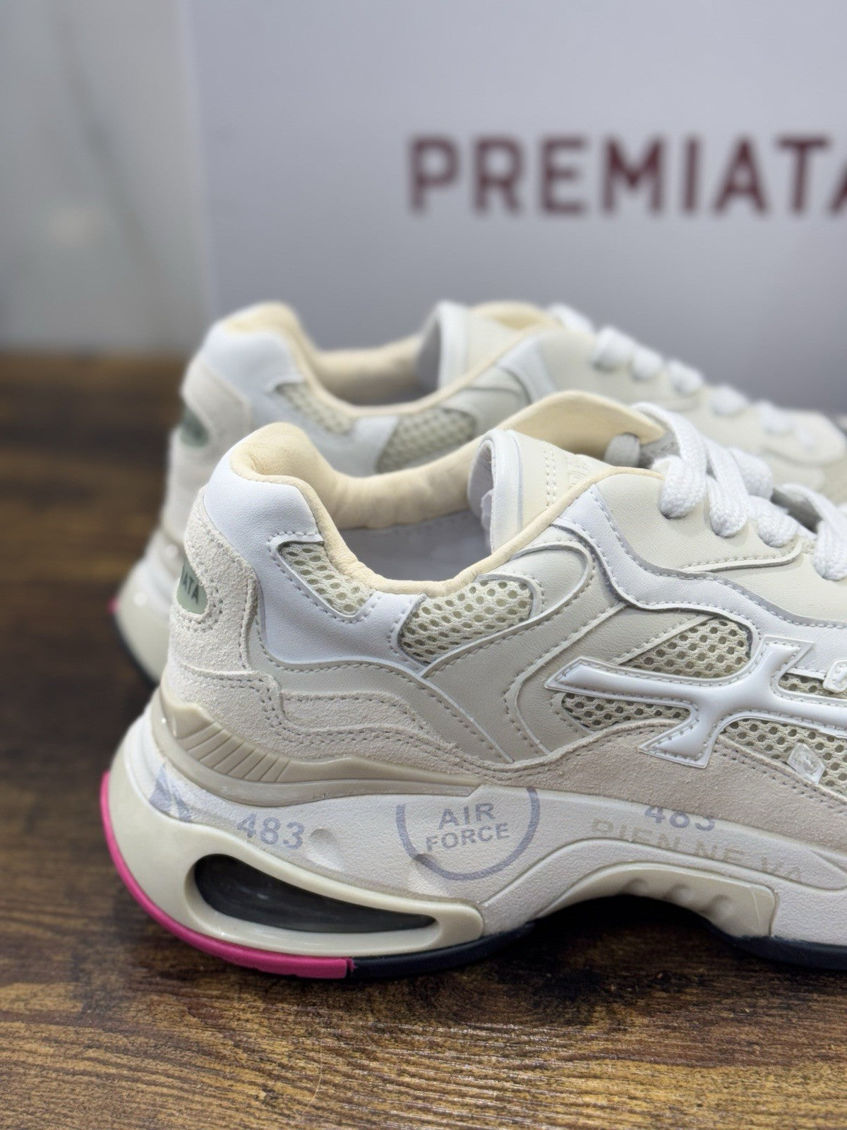 Premiata Sneaker Sharkyd 288   Pelle Bianca Casual Premiata Scarpa Donna 41