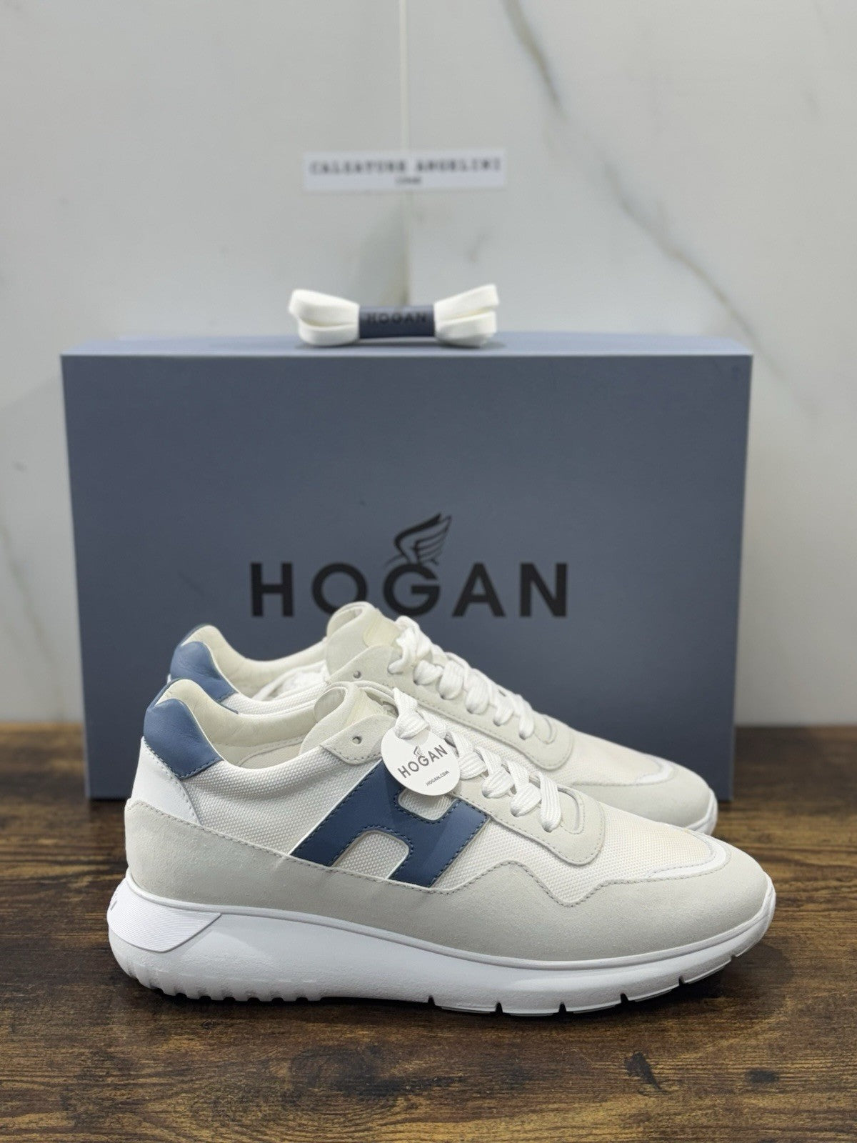 Hogan Interactive Suede Ghiaccio Blu   Casual Scarpa Hogan Uomo 42.5