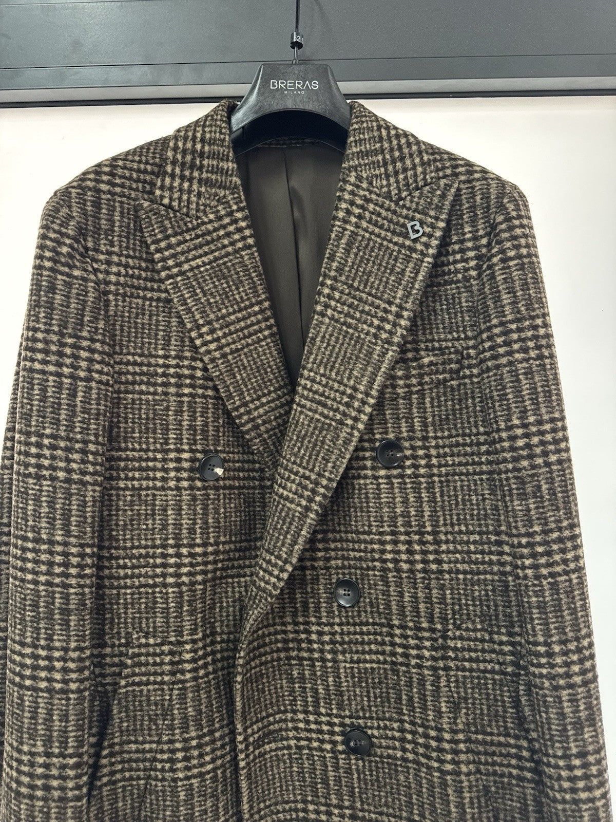 Breras Cappotto Doppiopetto  in lana E Vergine  Marrone  Uomo 52