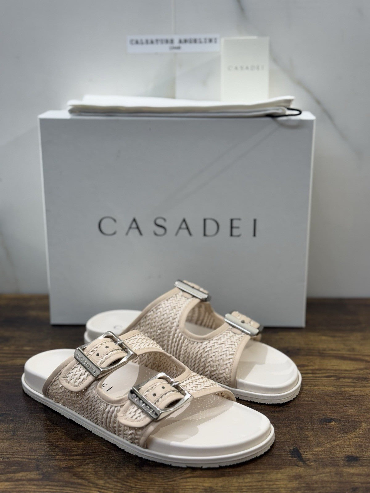 Casadei Sandalo Pelle Intreccio Light Pink    Luxury Casadei Scarpe Donna 39