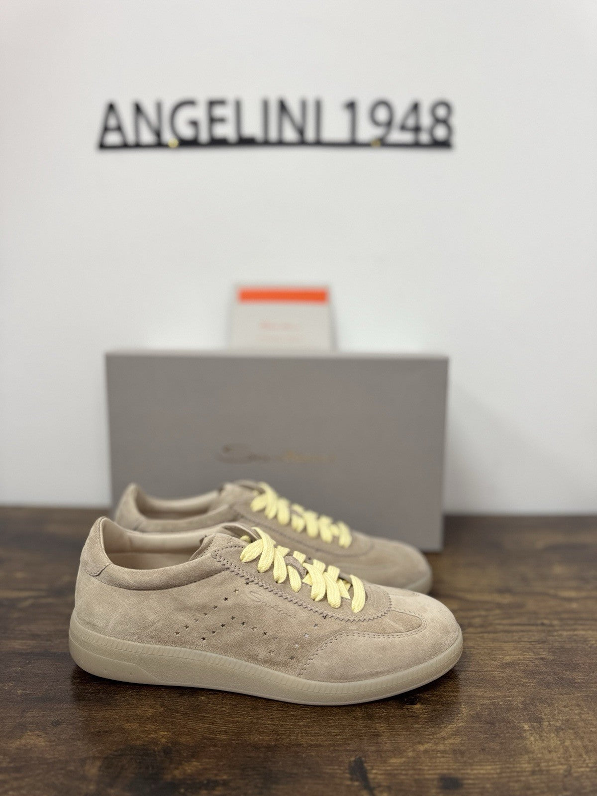 Santoni Sneaker Icon Pelle Beige   Casual Scarpa Santoni 39