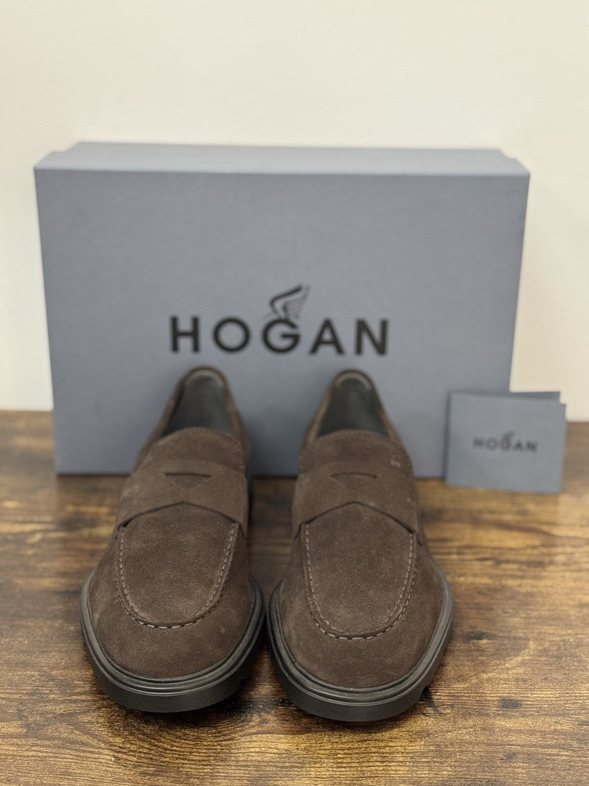 Hogan H393 Mocassino Suede Ebano Memory Foam Casual Hogan Uomo 40.5