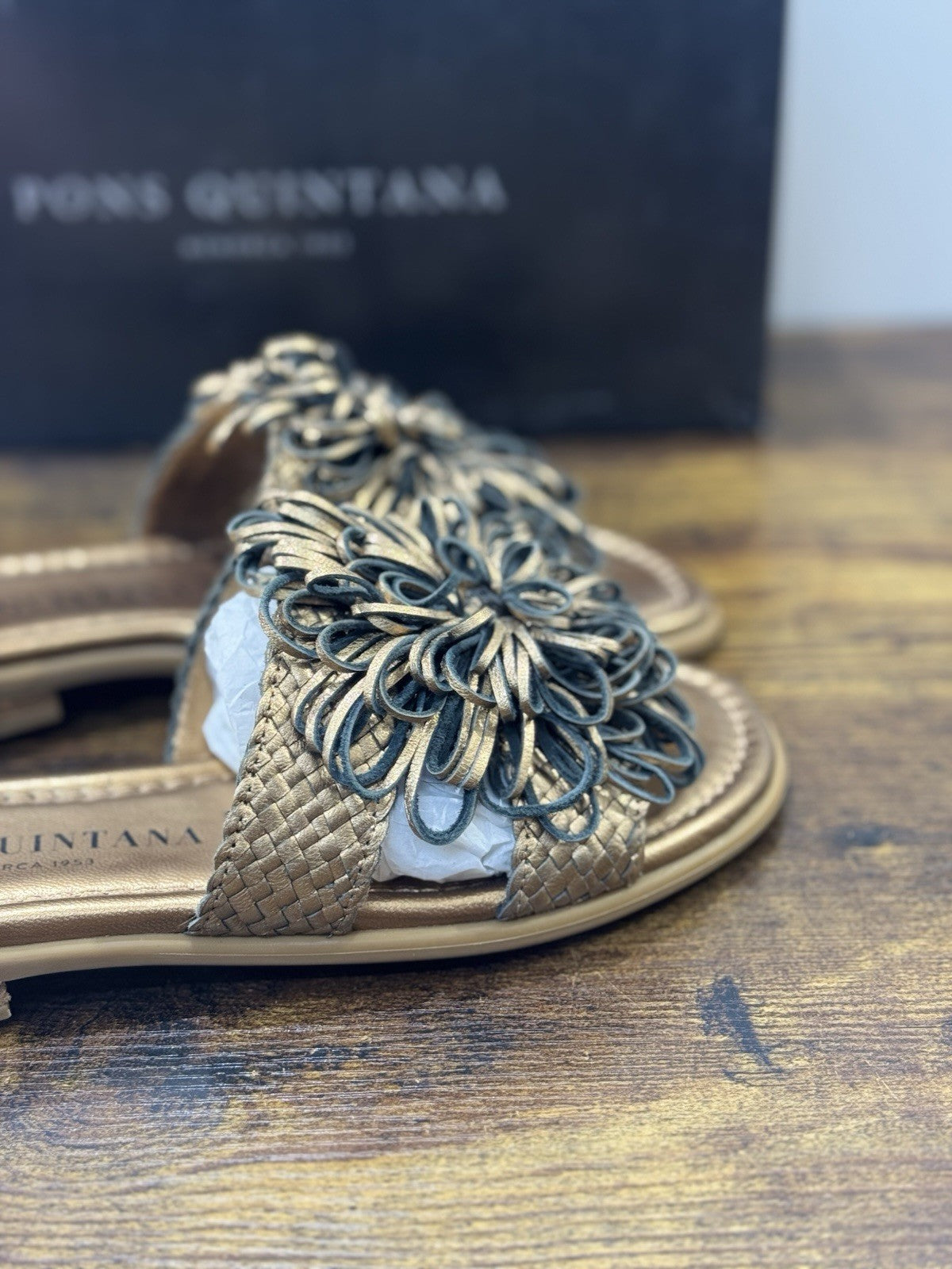 Pons Quintana Sandalo Tina  Donna   Pelle Bronzo     Handmade  37