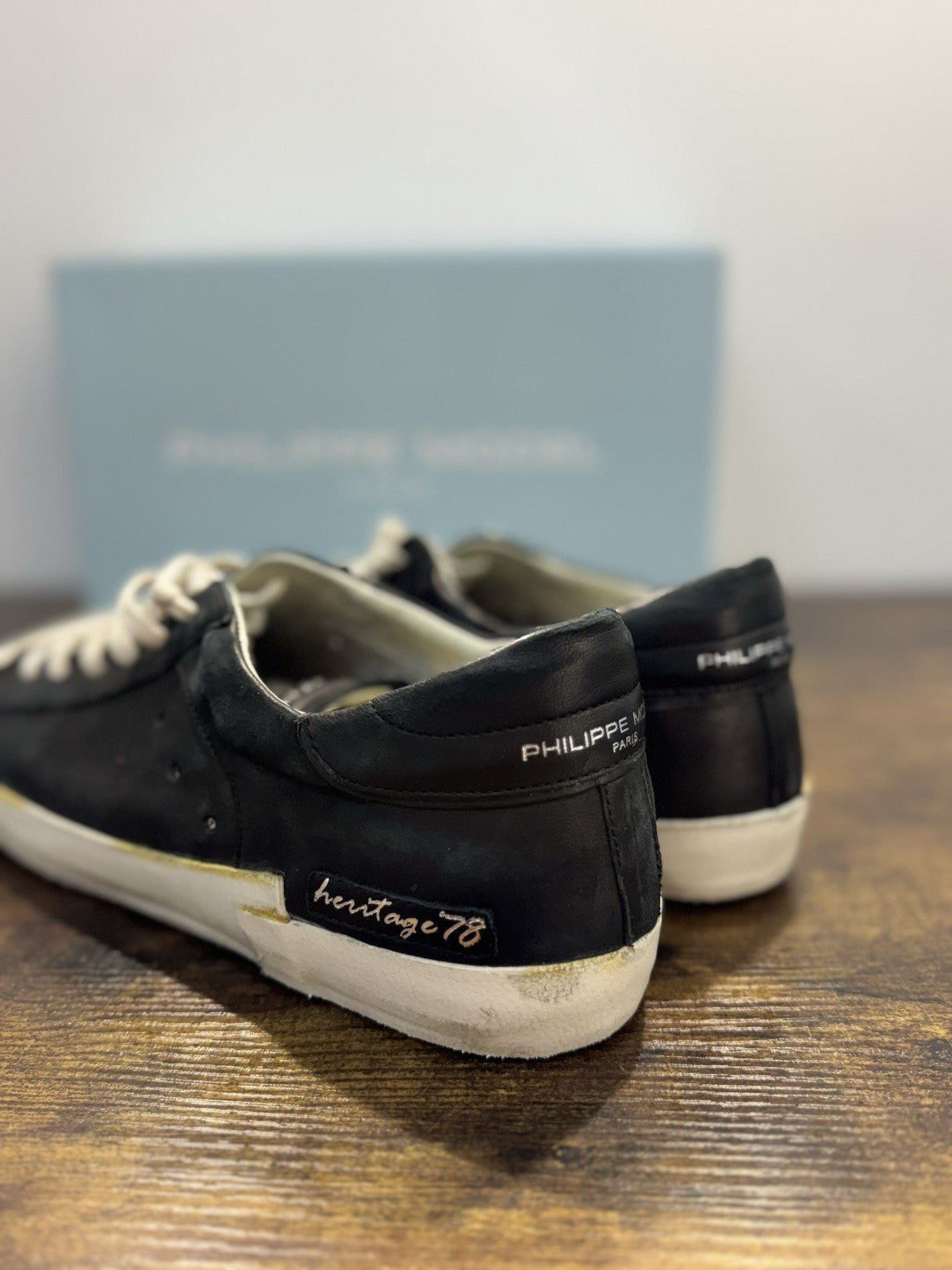 Philippe Model Paris Low Pelle Nera Casual Sneaker Uomo 45