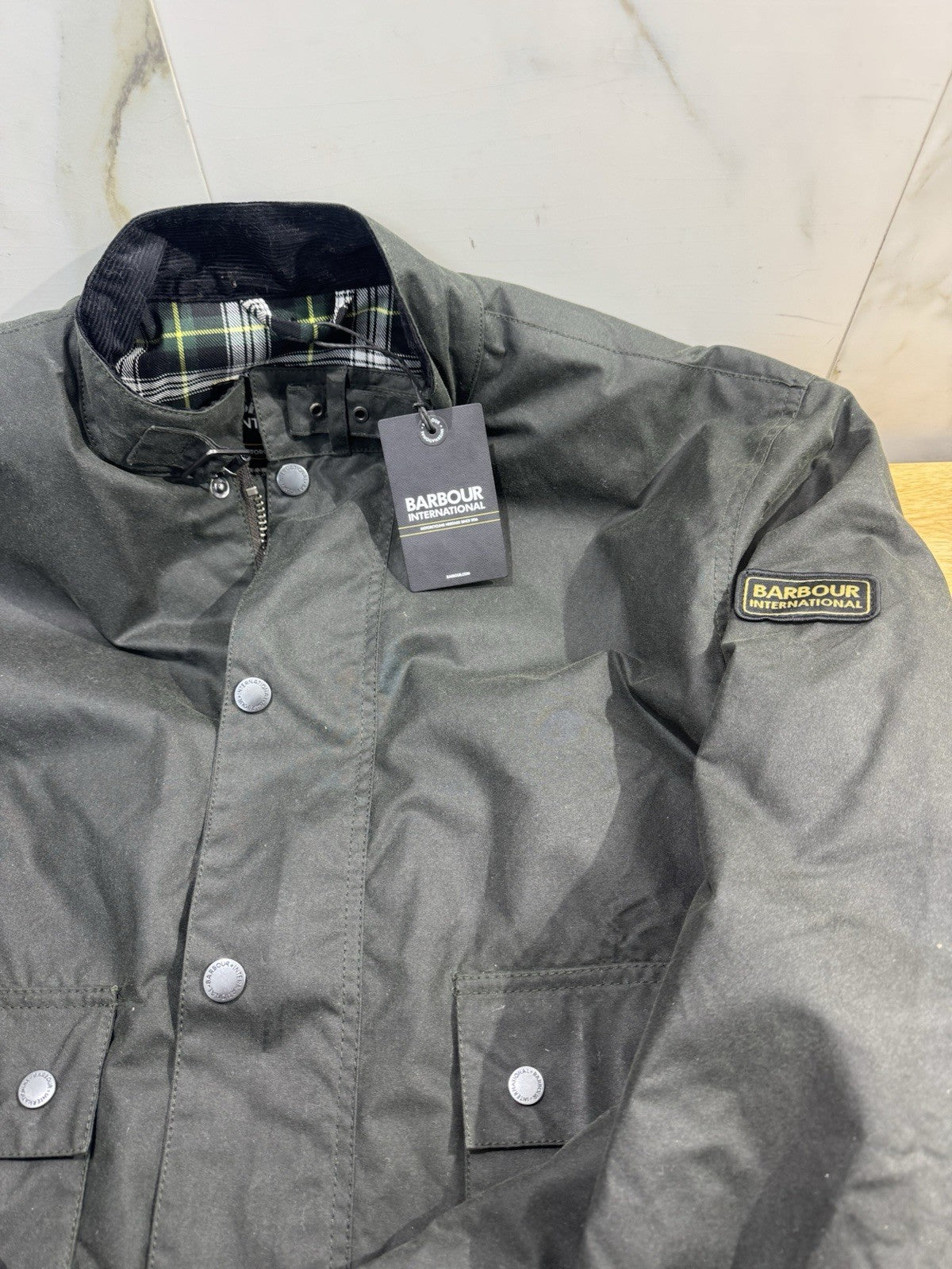 Barbour International Giacca Cerata Traction Sage Casual Uomo XL