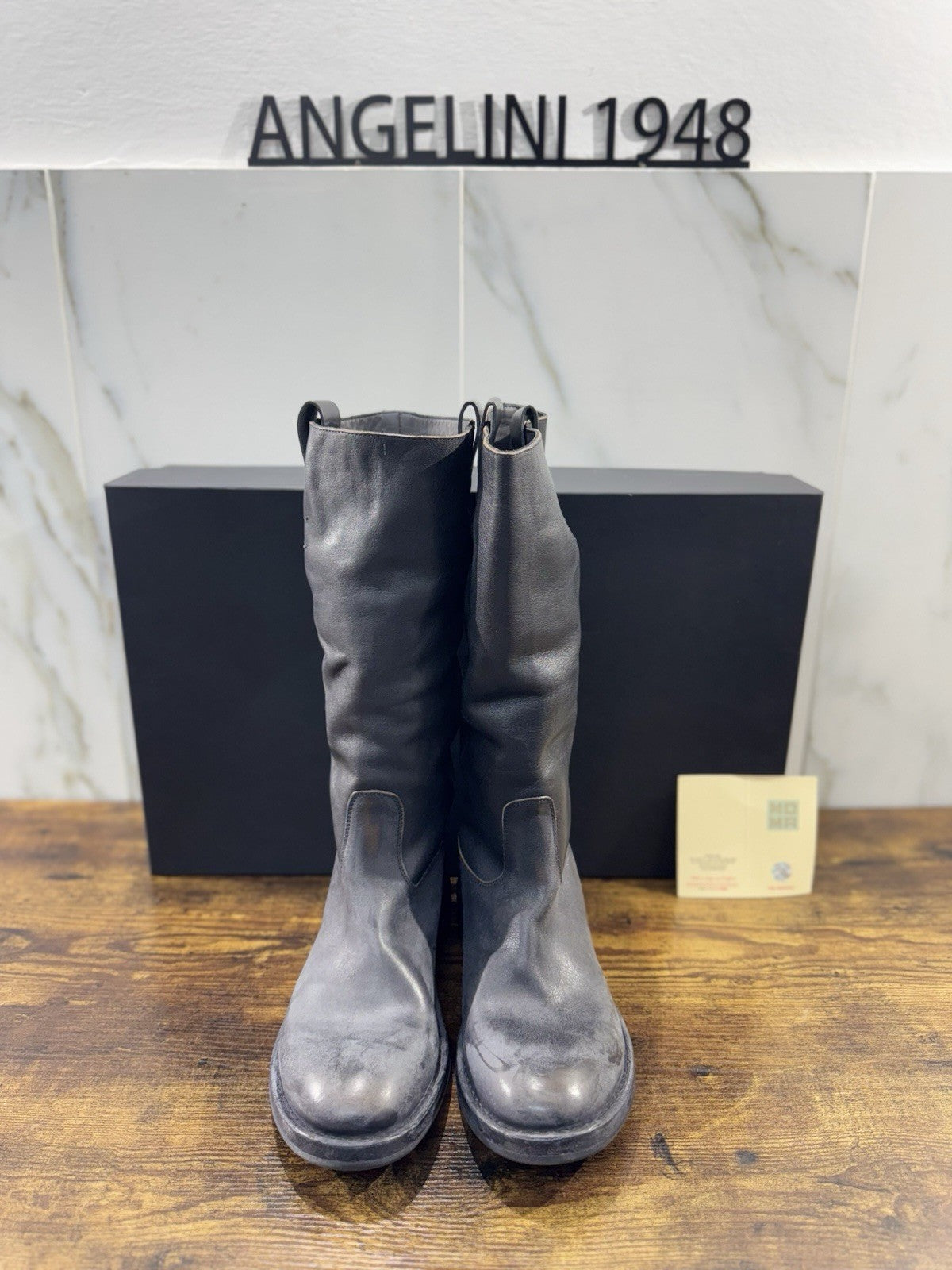 Moma Stivale Pelle Nero Fatto A Mano In Italia Luxury Moma Boot Donna 41