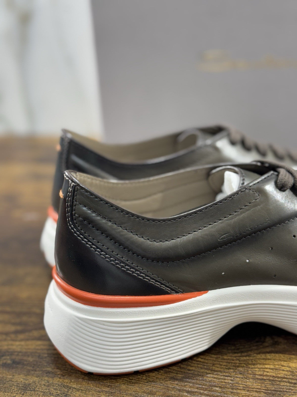 Santoni Sneaker Pelle Grey Easy Bounce  New Santoni Sneaker Uomo 43