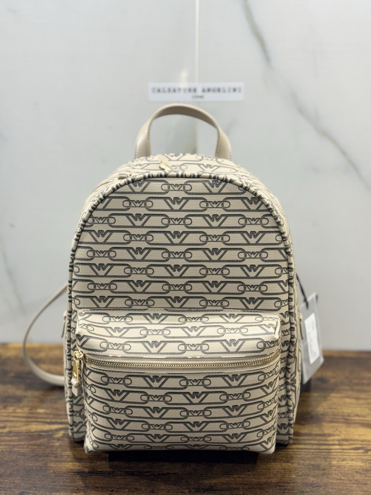 Emporio Armani Zaino Monogram  Beige Casual Armani Borsa Donna
