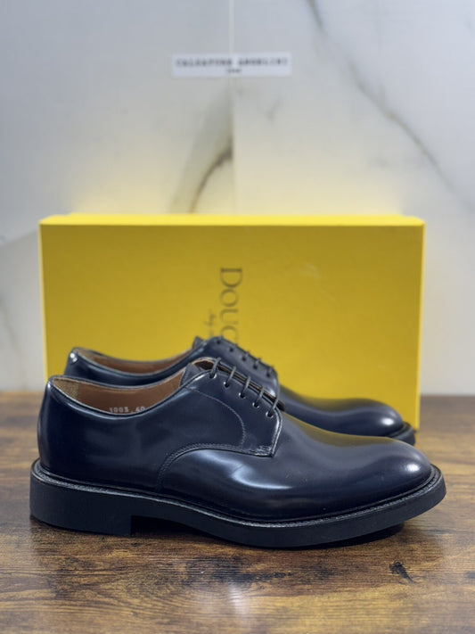 Doucal’s Scarpa Uomo Derby  Pelle Blu Extra Light   Luxury Men Doucal’s Shoes 40