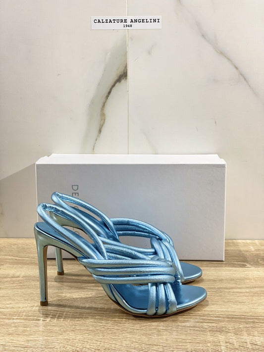 Del Carlo Sandalo Donna Kelly In Pelle Terra Luxury Woman Sandal 39