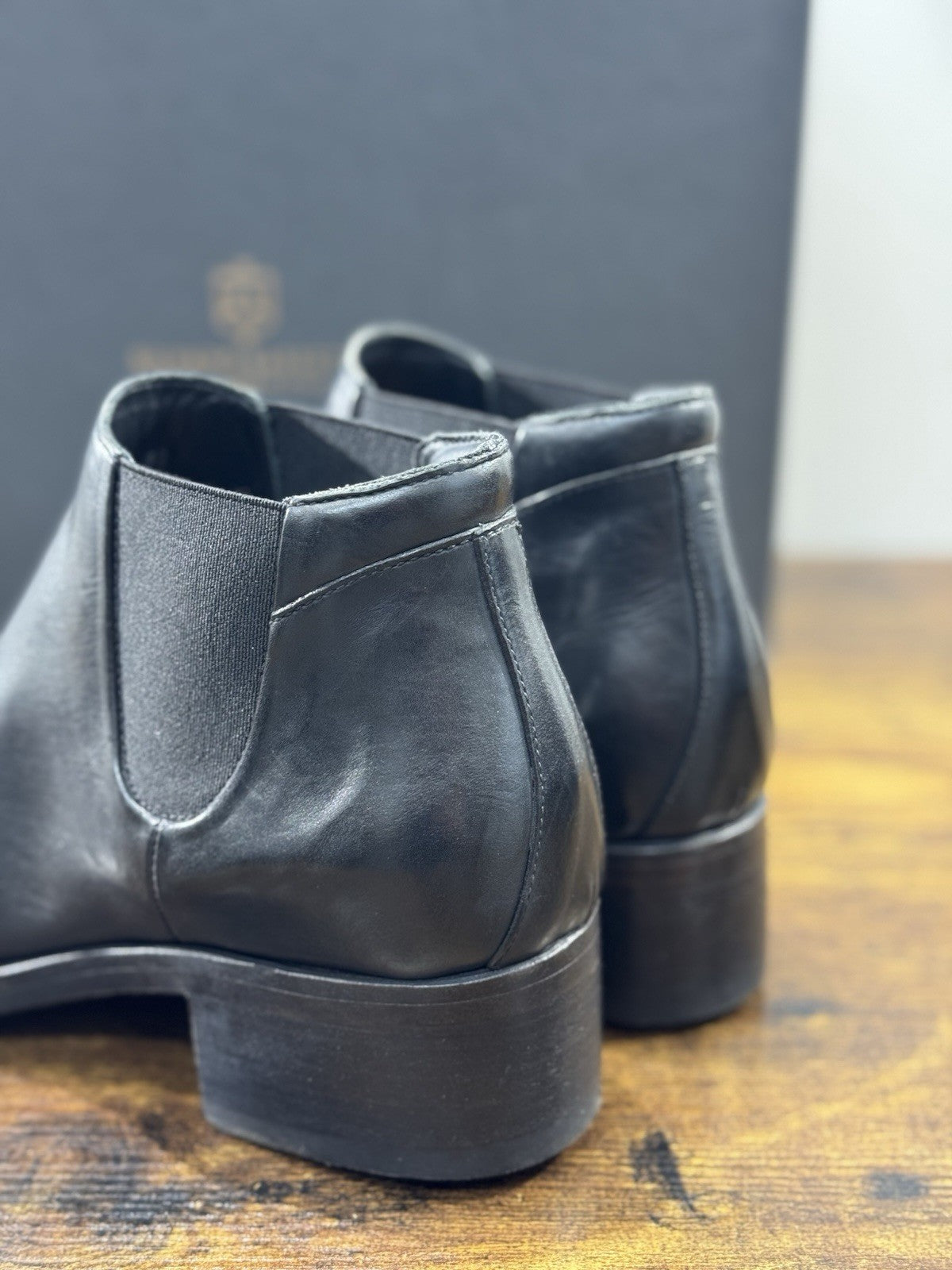Silvano Sassetti Chelsea Boot Pelle Nero Luxury Handmade Donna 41