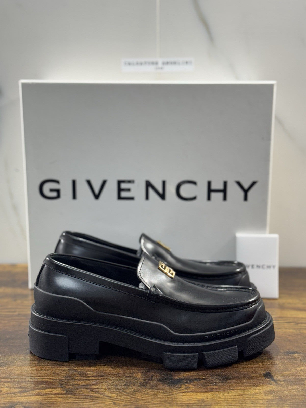 Givenchy Terra  Mocassino Logo 4 G  Pelle Nero Donna 38