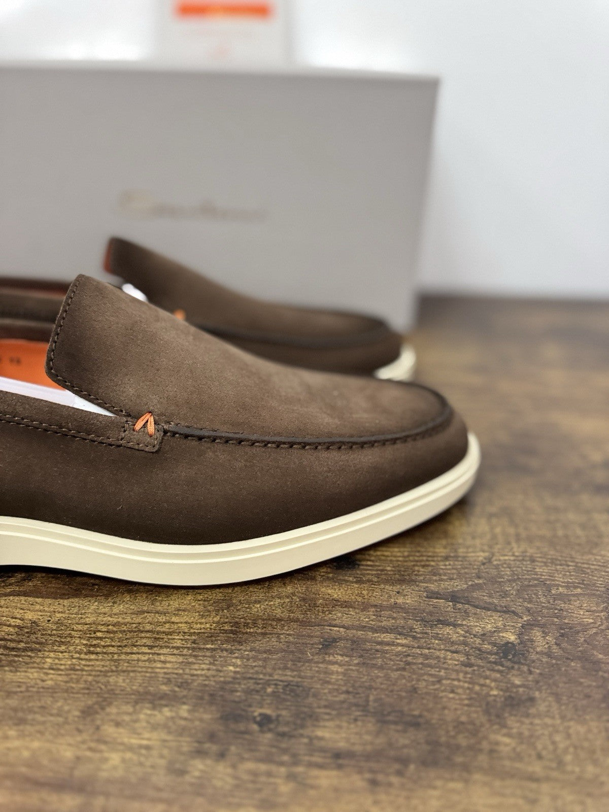 Santoni Mocassino Summer Walk Suede Brown Casual Santoni Uomo 46