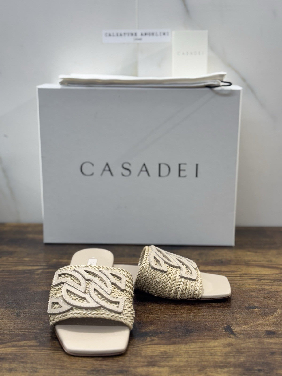 Casadei Sandalo Pelle Intreccio Bambù     Luxury Casadei Scarpe Donna 36