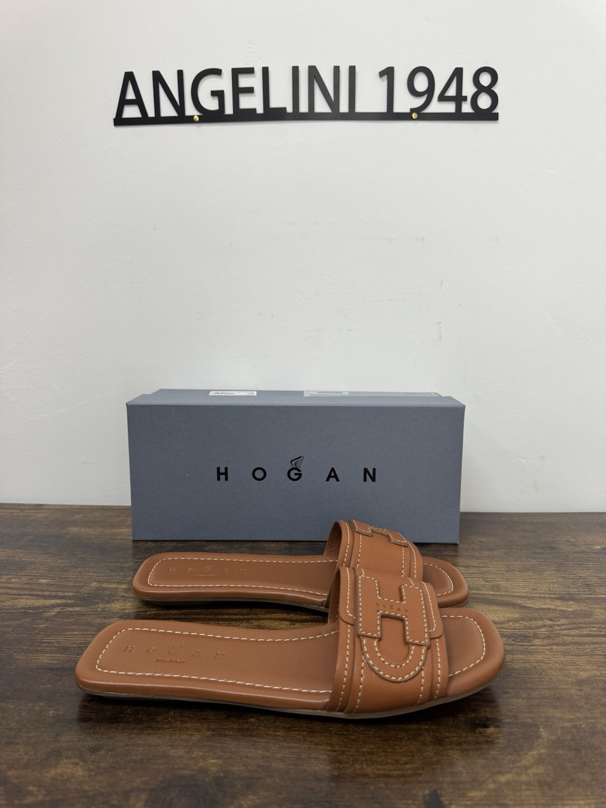 Hogan H685 Ciabatta H Pelle Cuoio  Casual Hogan Donna 39